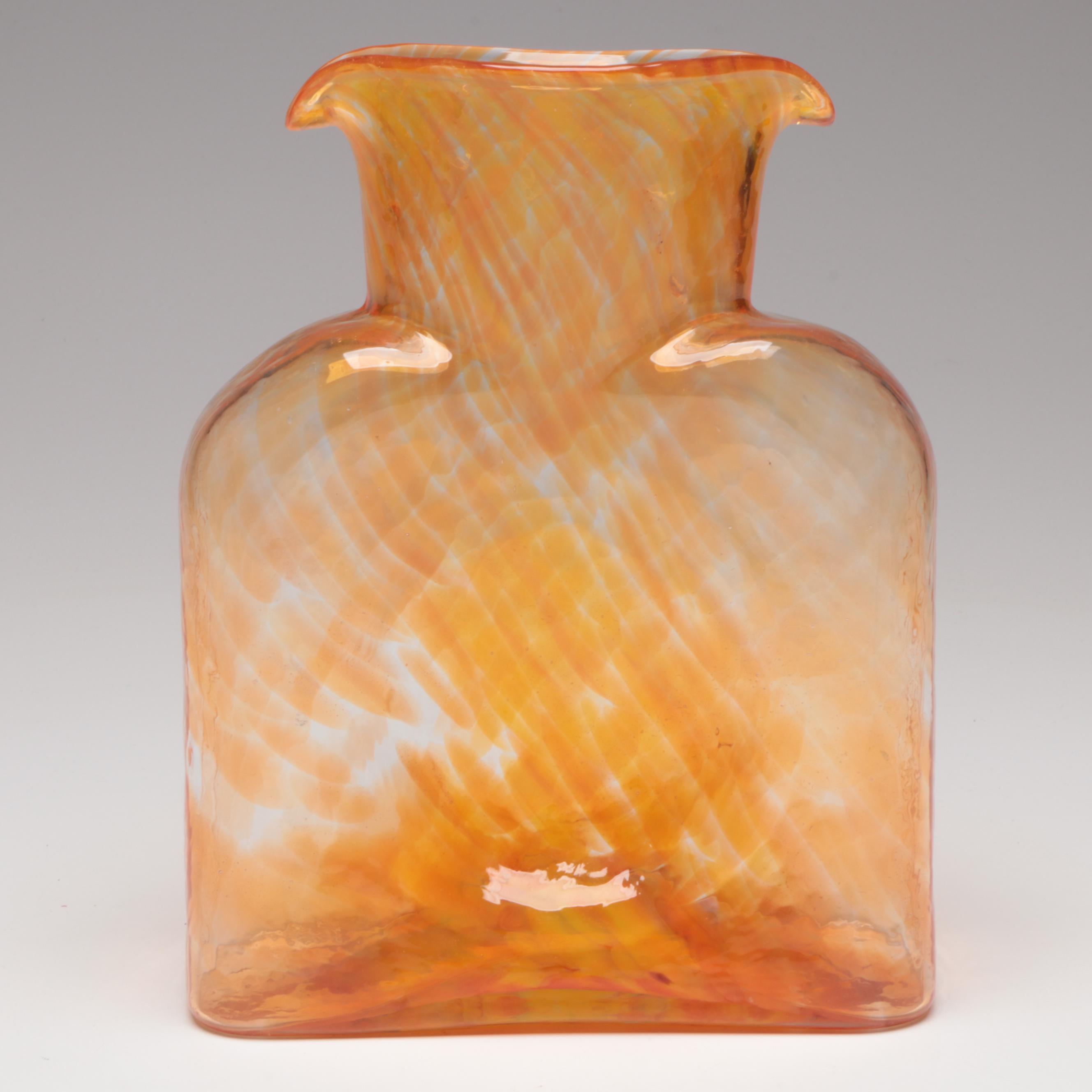 Blenko Glass Vase and Water Pitchers