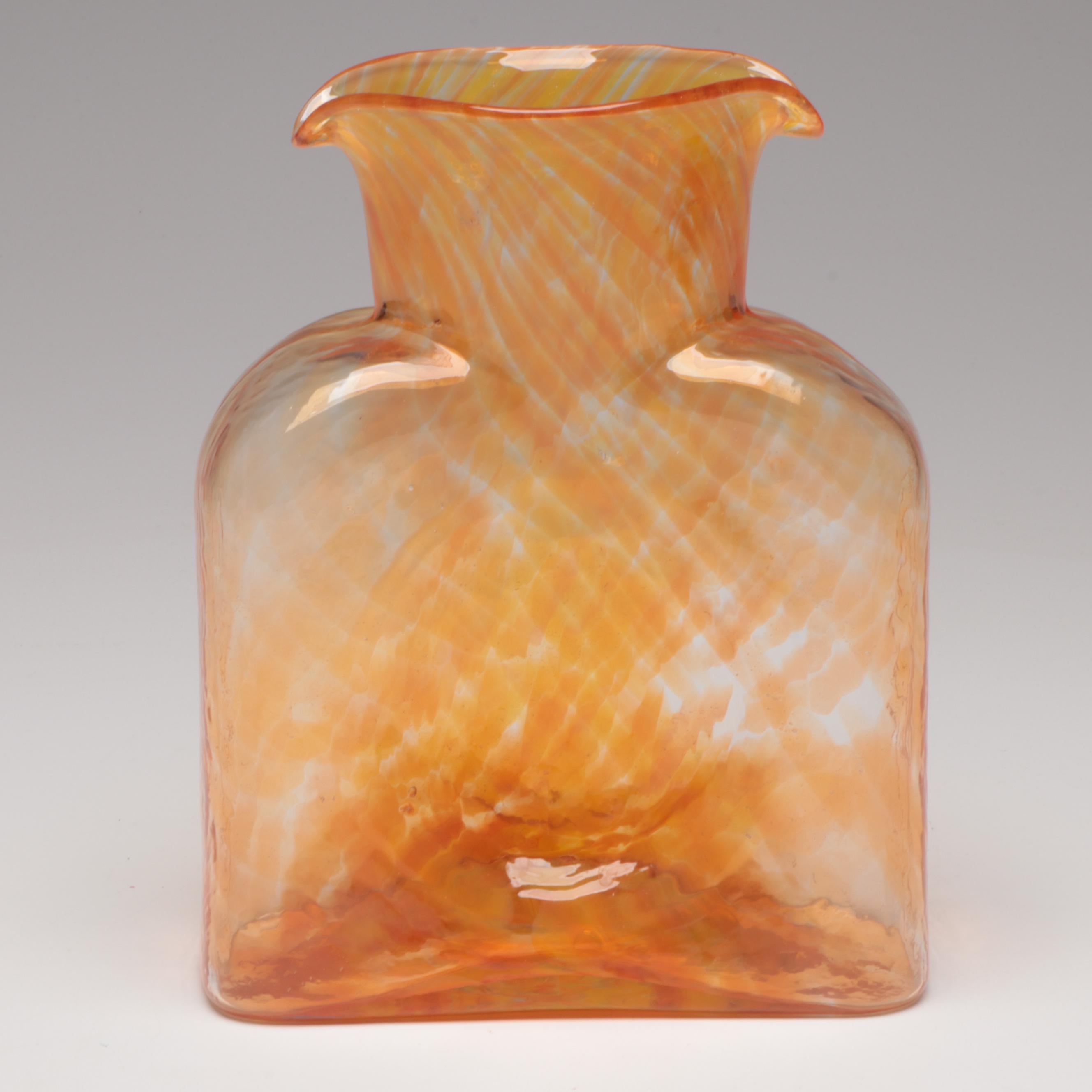 Blenko Glass Vase and Water Pitchers
