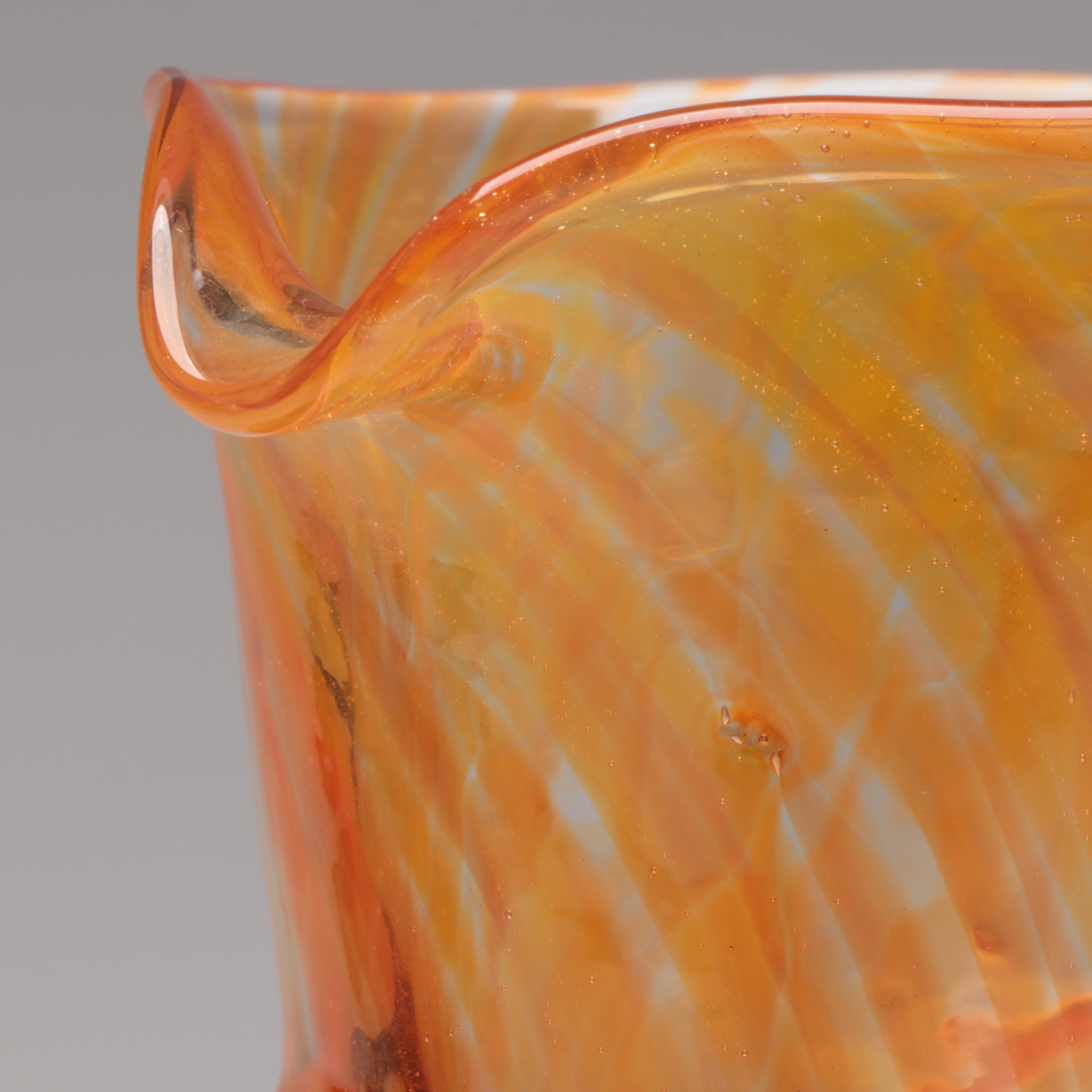 Blenko Glass Vase and Water Pitchers