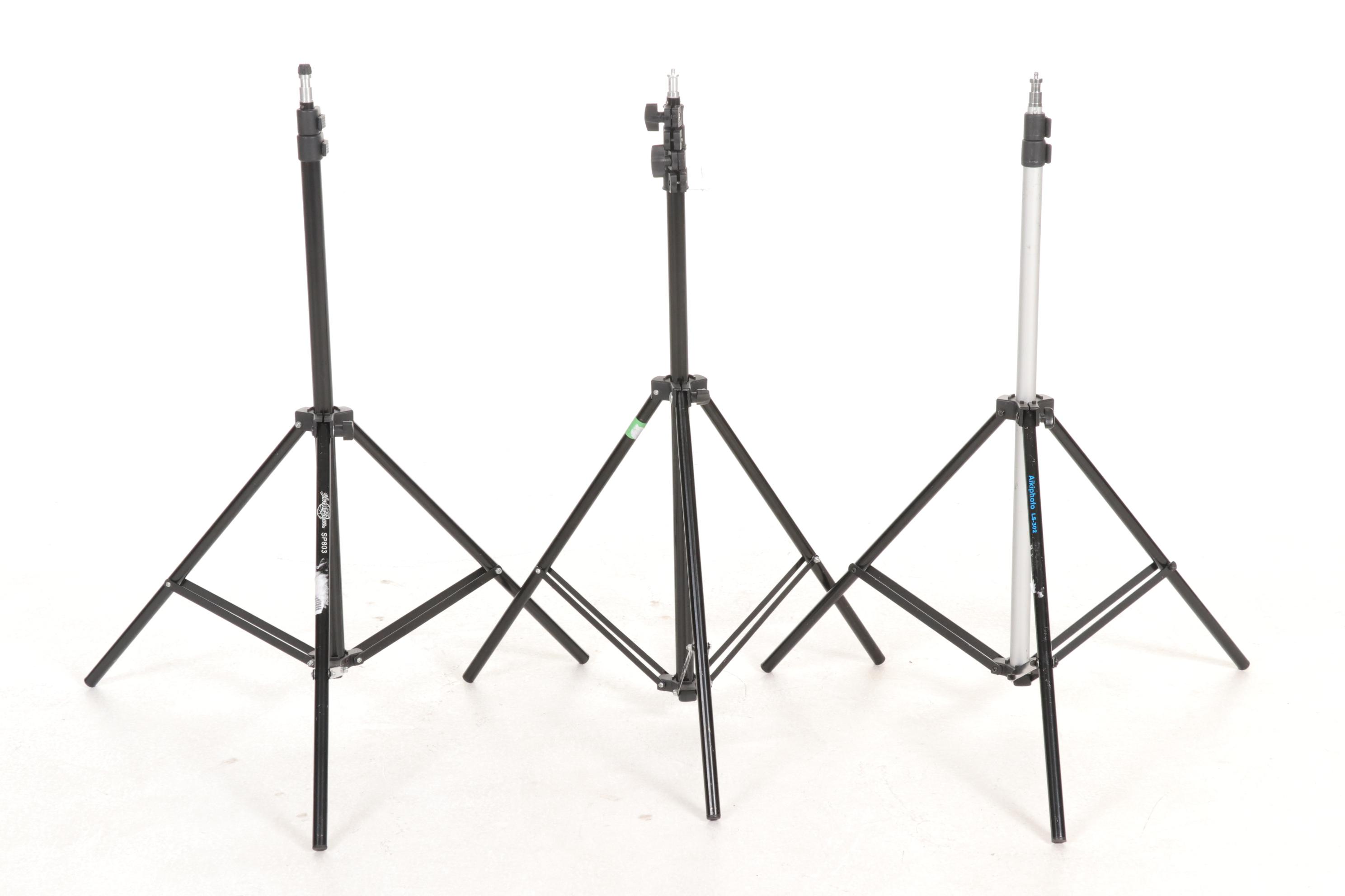 Five Studio Tripod Light Stands
