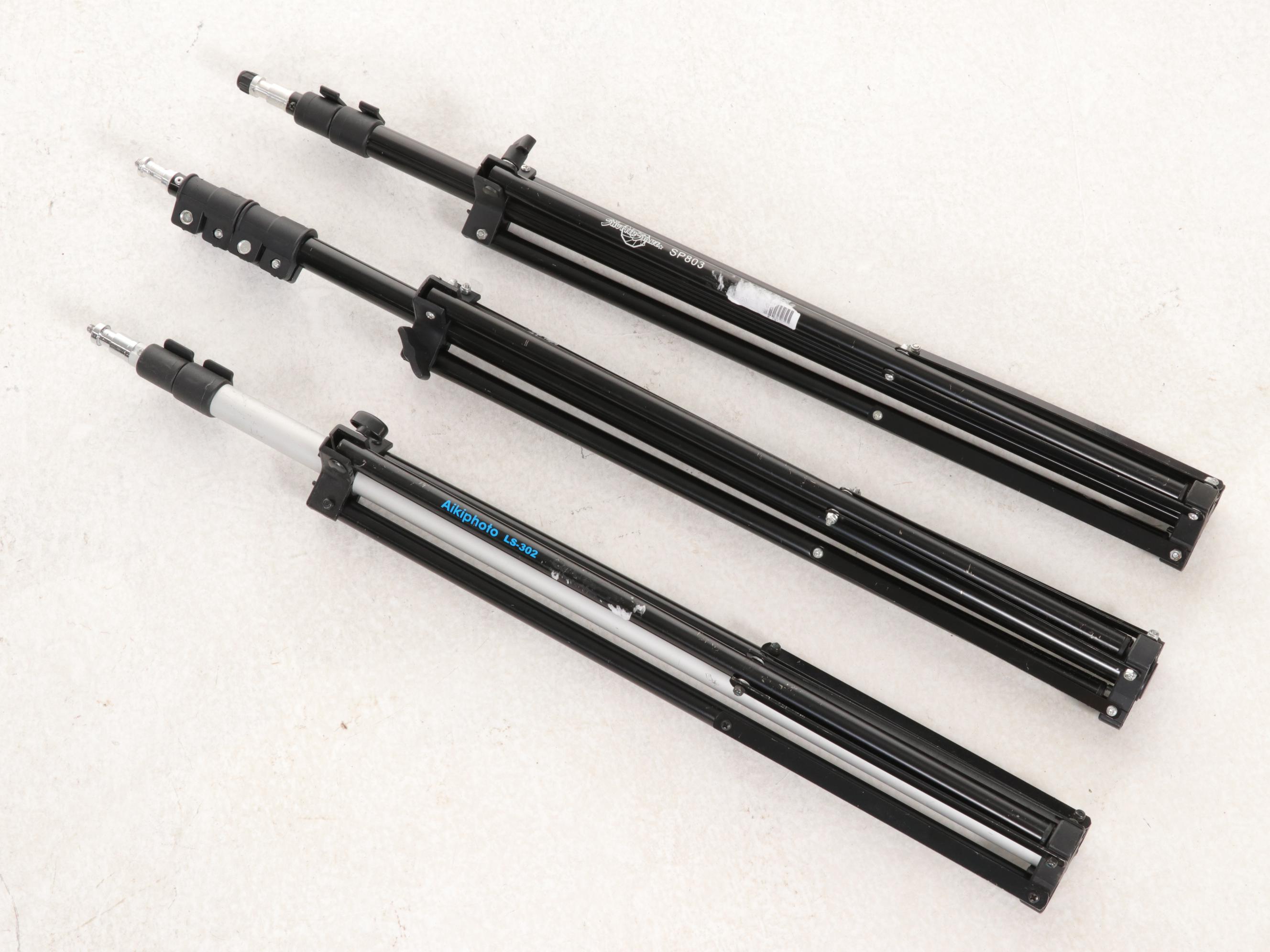 Five Studio Tripod Light Stands