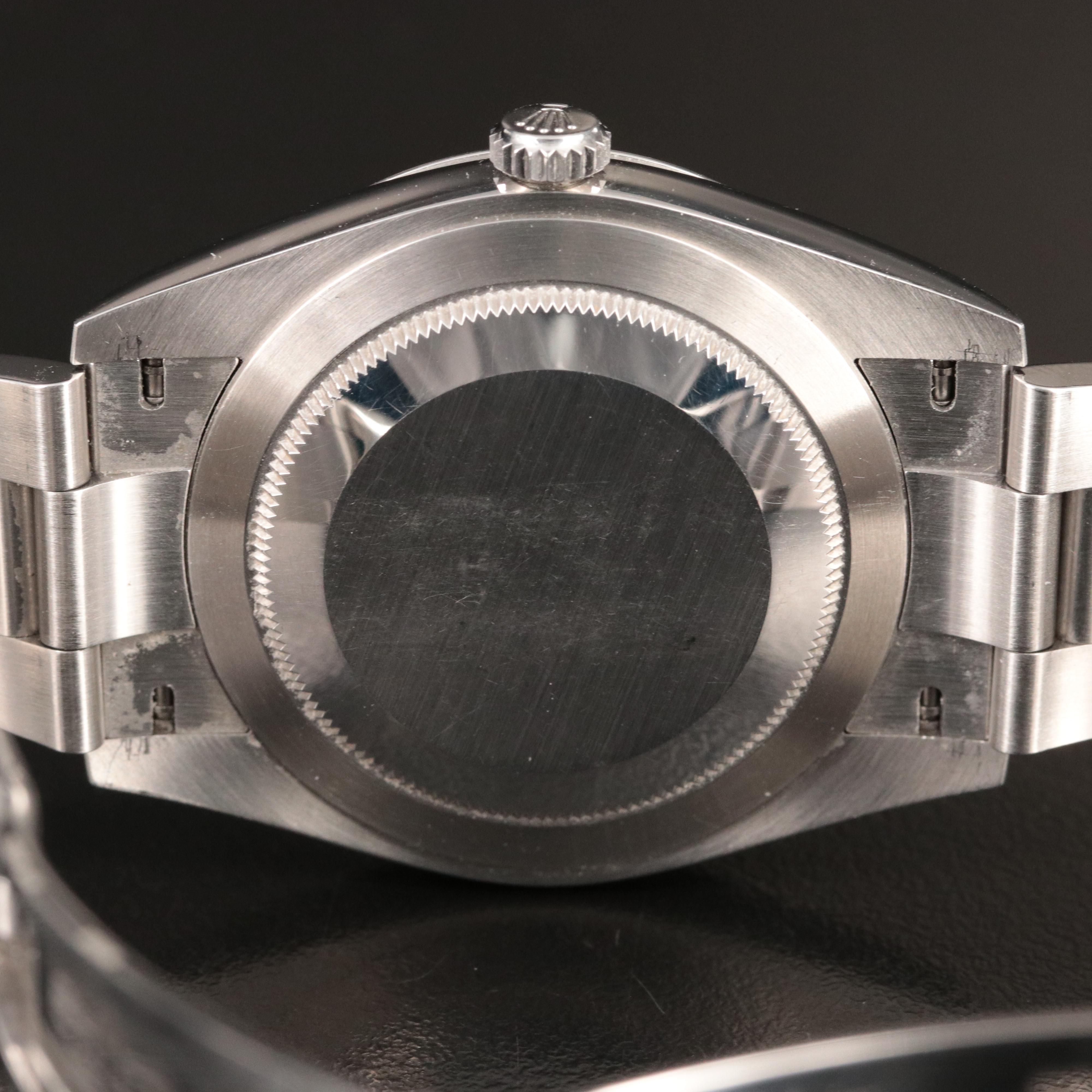 Rolex Oyster Perpetual Custom Turquoise Blue Dial Watch