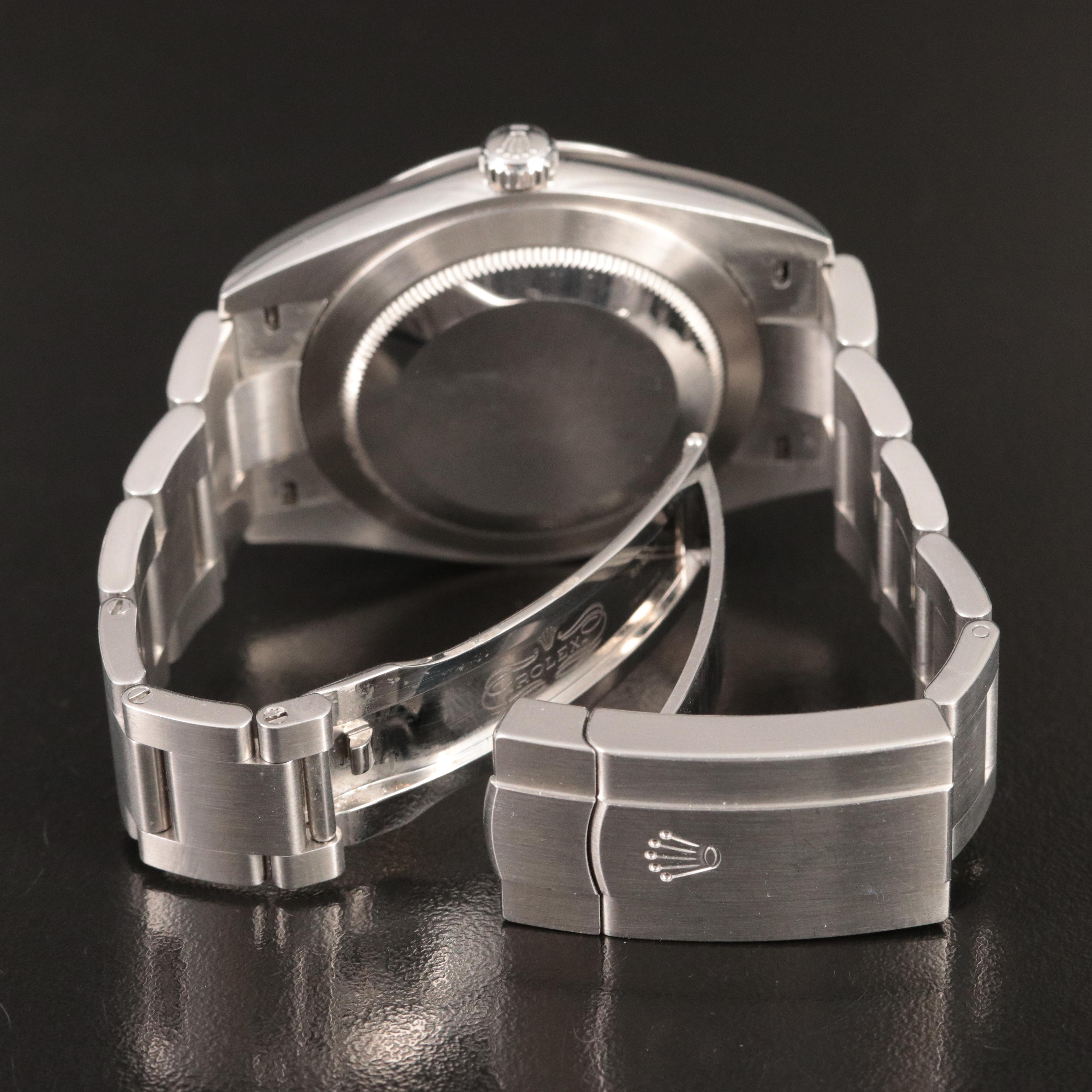 Rolex Oyster Perpetual Custom Turquoise Blue Dial Watch