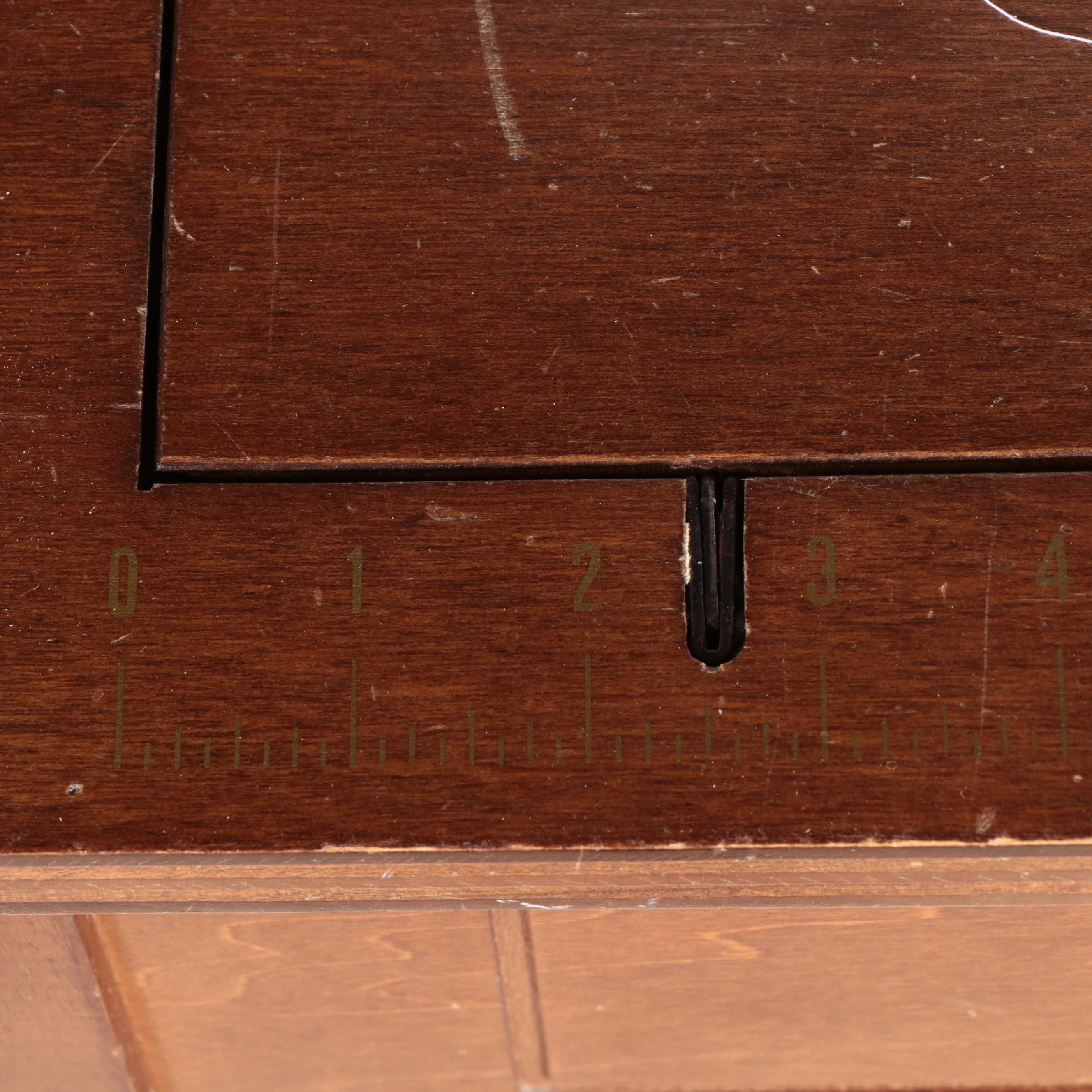 White Electric Sewing Machine in a Mahogany Table with Oak Chair