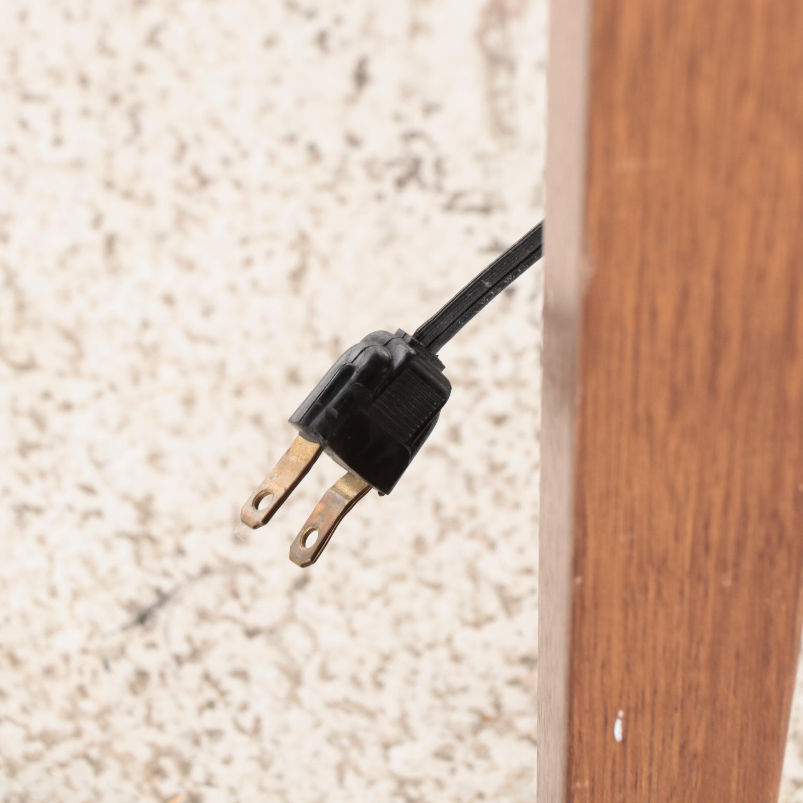 White Electric Sewing Machine in a Mahogany Table with Oak Chair