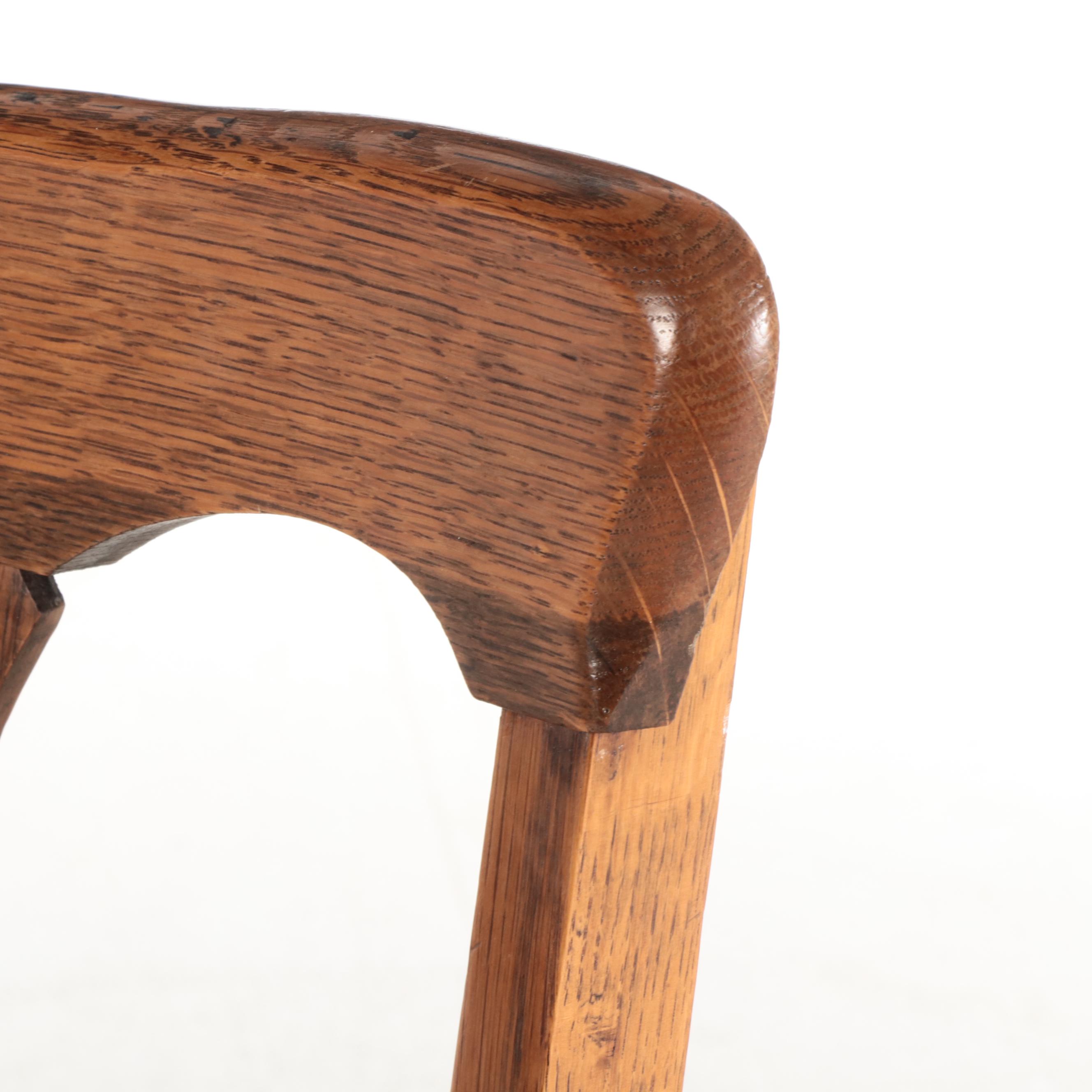 White Electric Sewing Machine in a Mahogany Table with Oak Chair