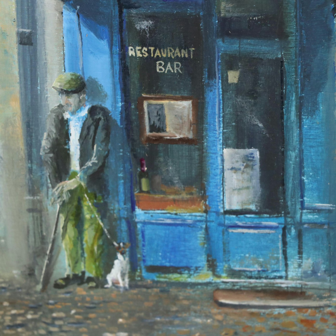 French Street Scene Oil Painting | EBTH