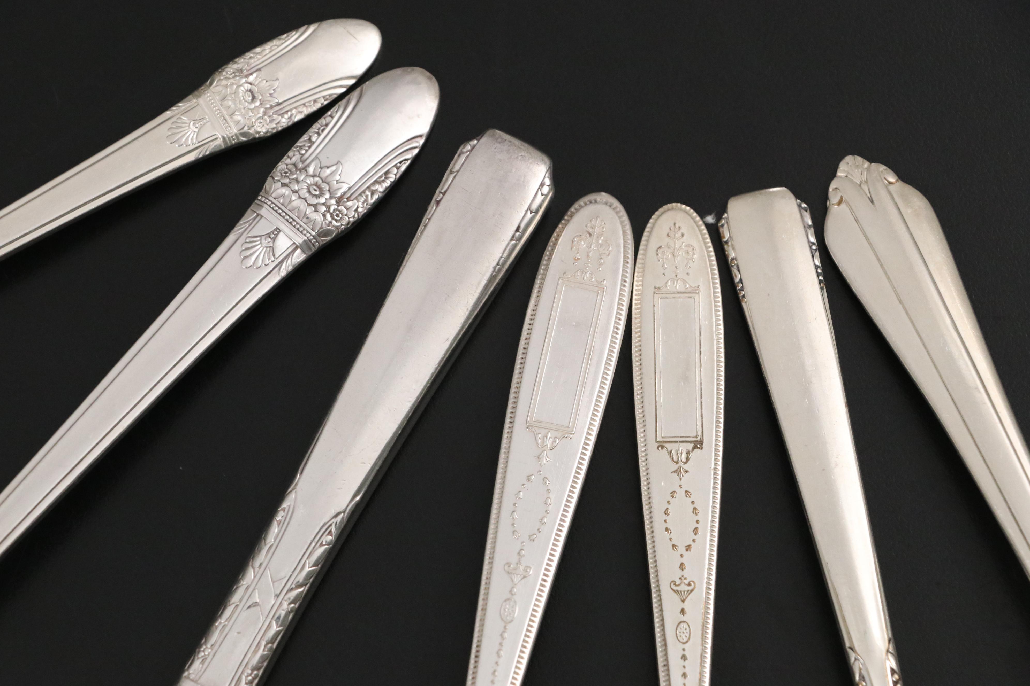 Alvin "Miss Alvin" Sterling Silver Olive Fork with Silver Plate Flatware