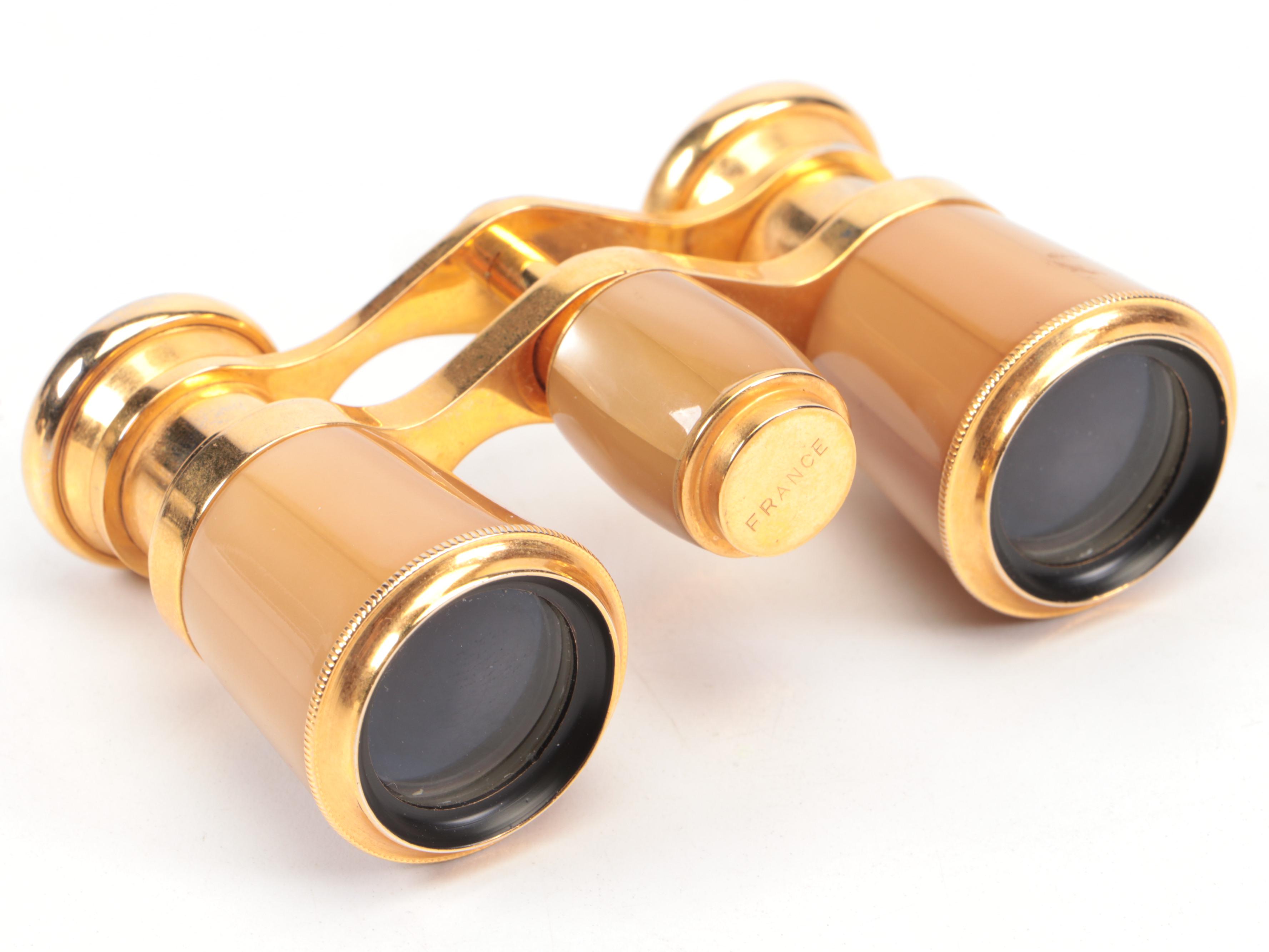 Lemaire Mother-of Pearl and Brass Opera Glasses with La Bohème Opera Glasses