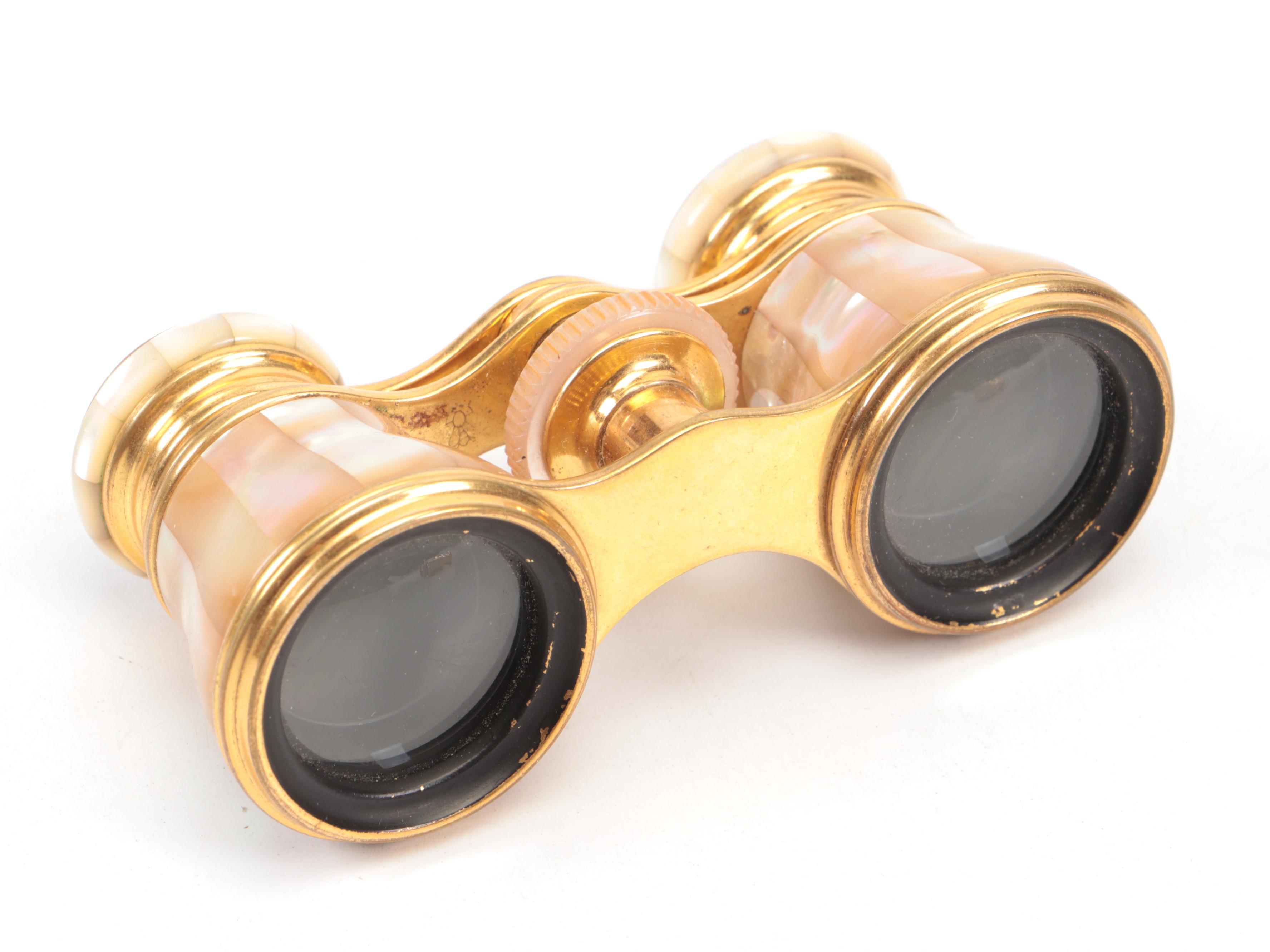 Lemaire Mother-of Pearl and Brass Opera Glasses with La Bohème Opera Glasses
