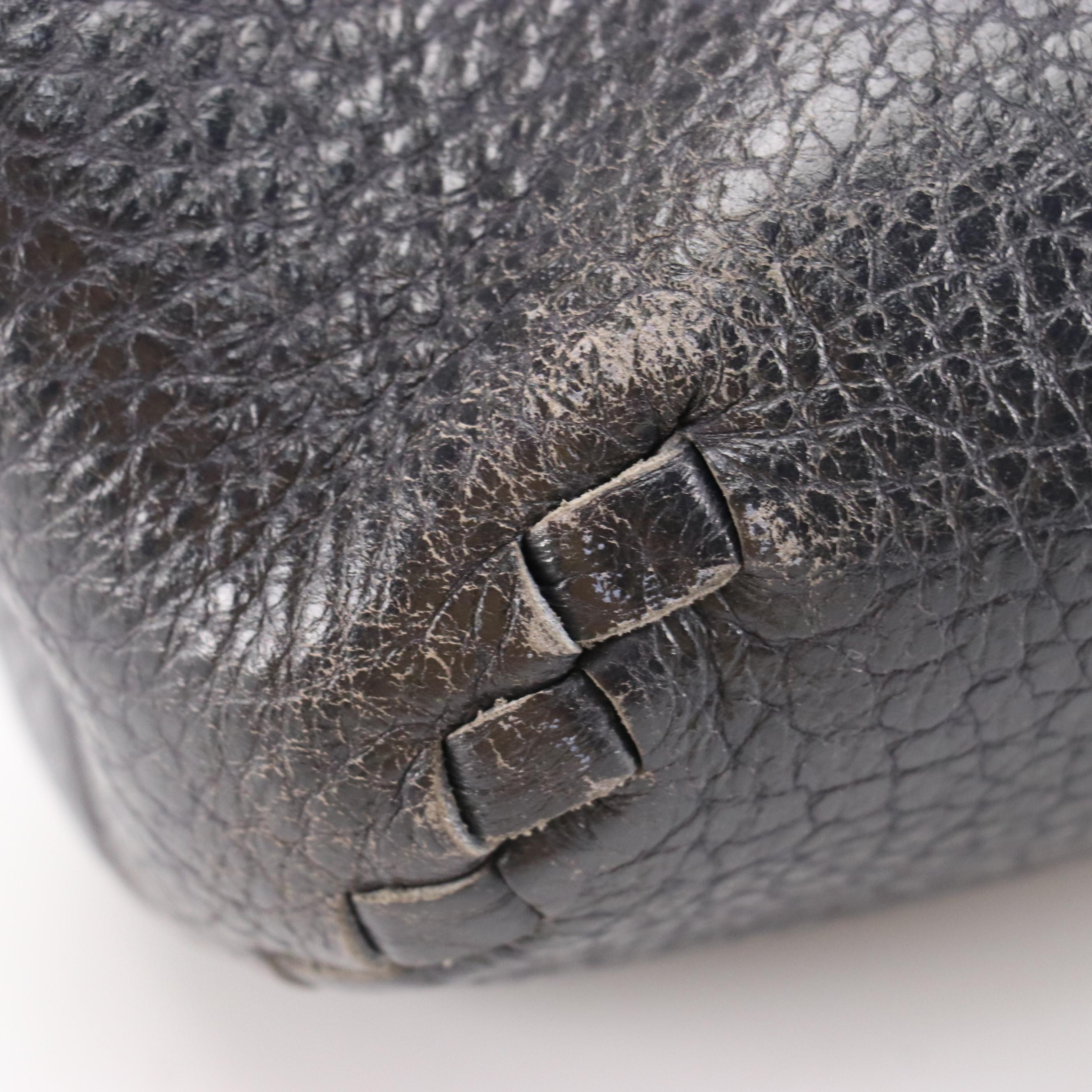 Bottega Veneta Top Handle Bag in Cervo Leather with Intrecciato Detail