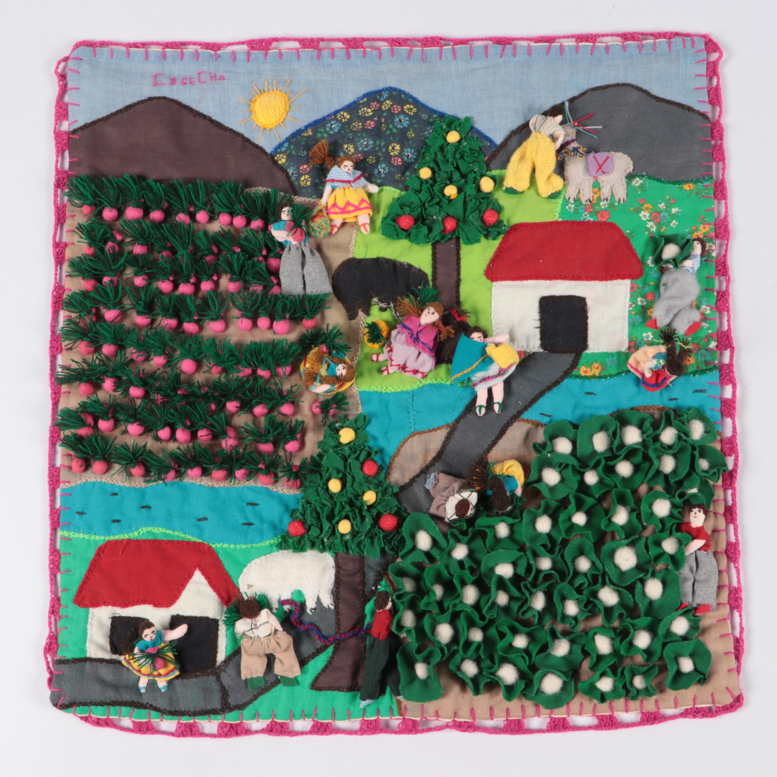 Peruvian Southern Cross Artisan Handmade Dimensional Storyteller Textiles