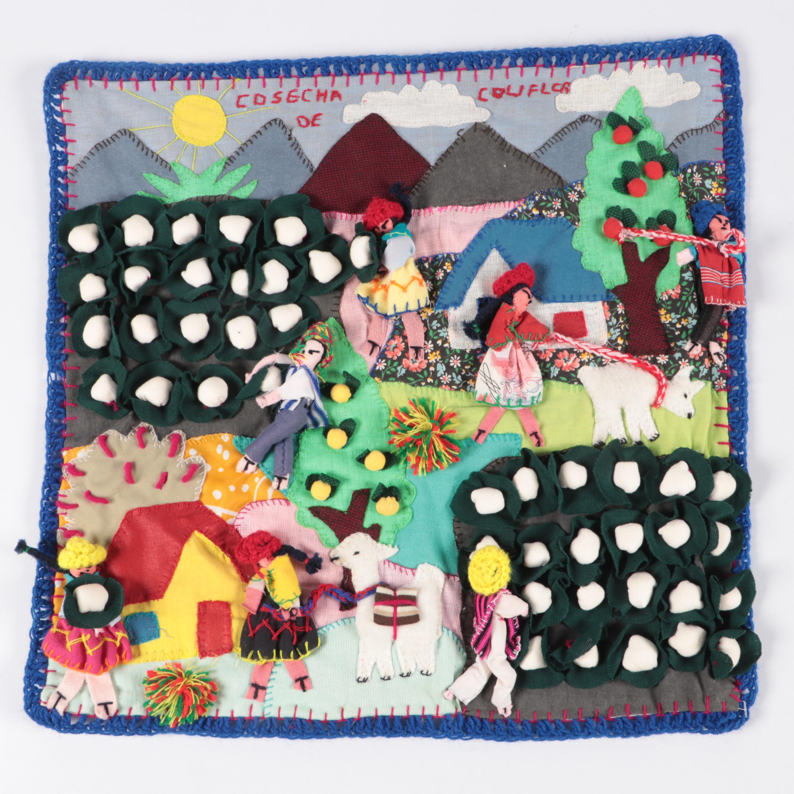 Peruvian Southern Cross Artisan Handmade Dimensional Storyteller Textiles