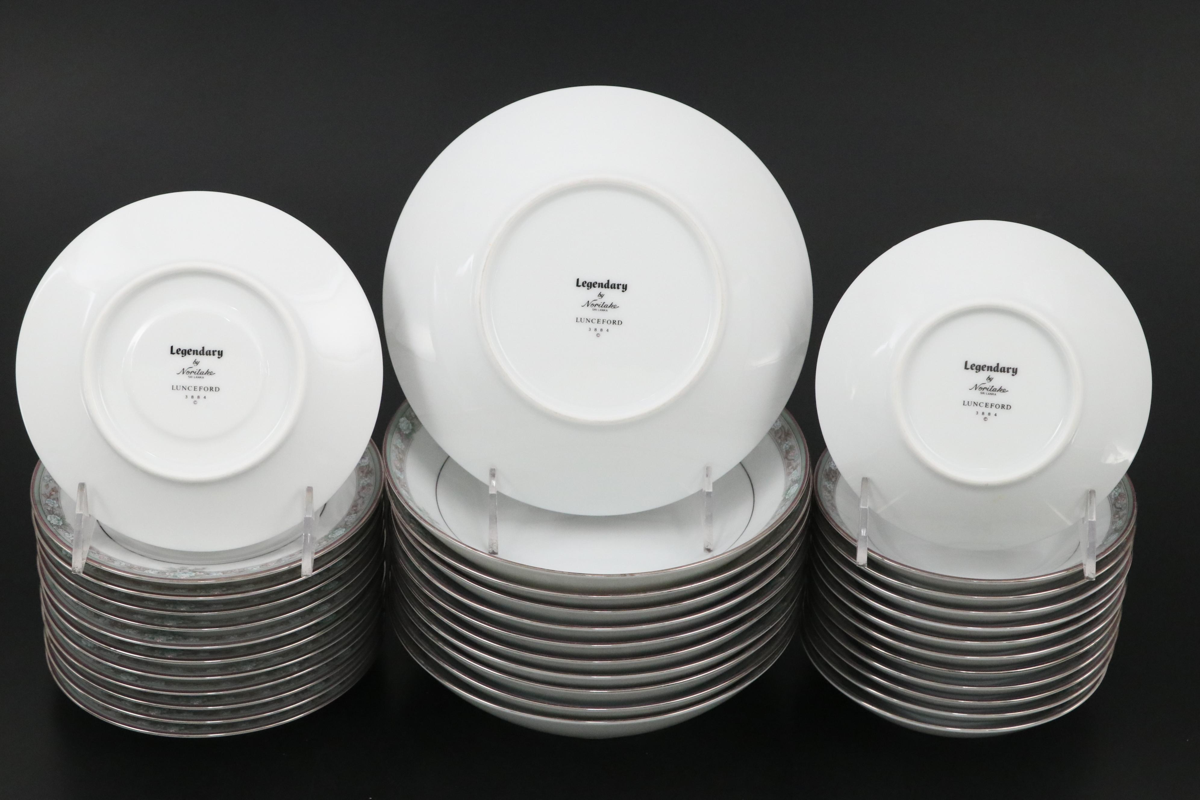 Noritake "Lunceford" Porcelain Dinnerware and Serveware, Late 20th Century