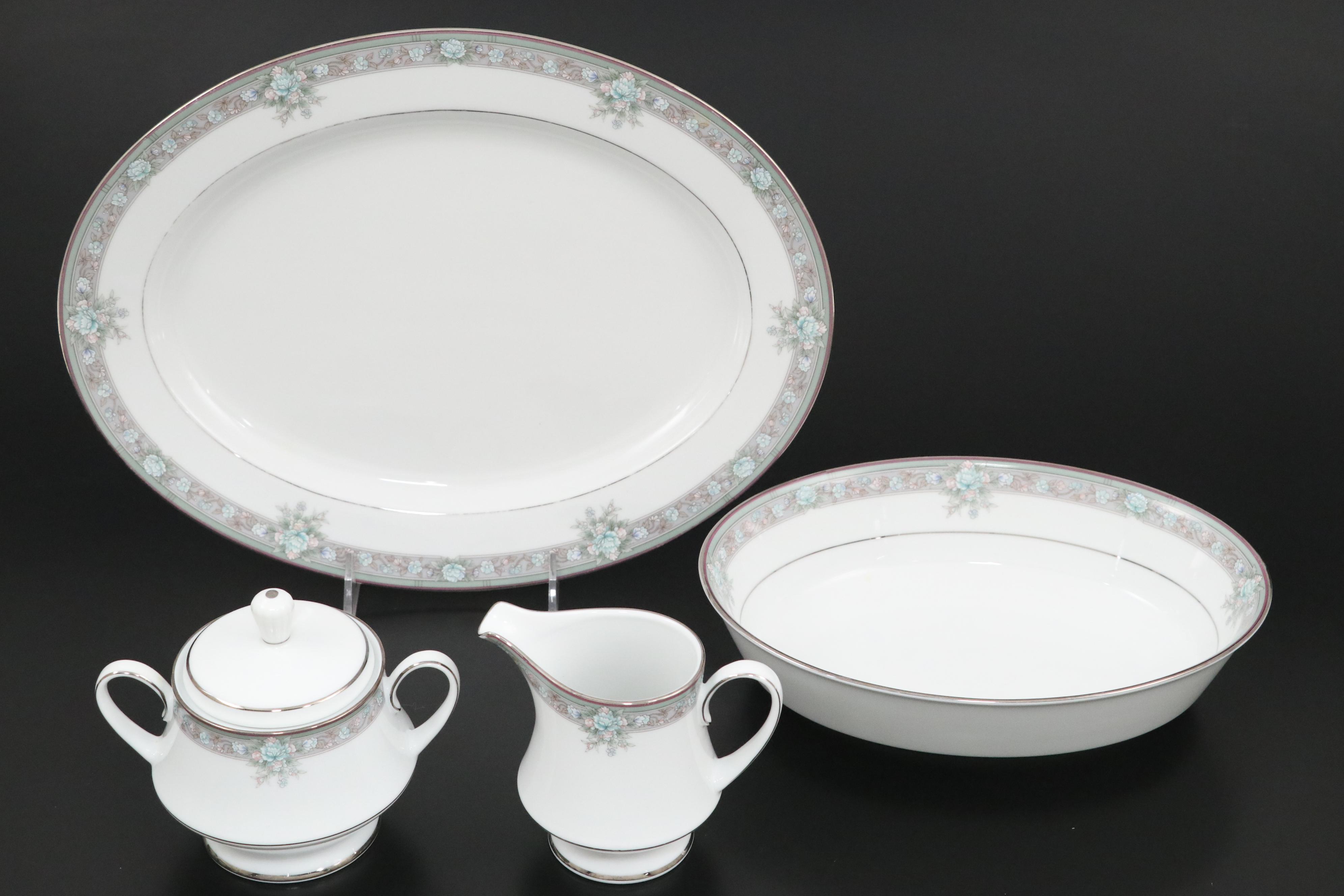 Noritake "Lunceford" Porcelain Dinnerware and Serveware, Late 20th Century