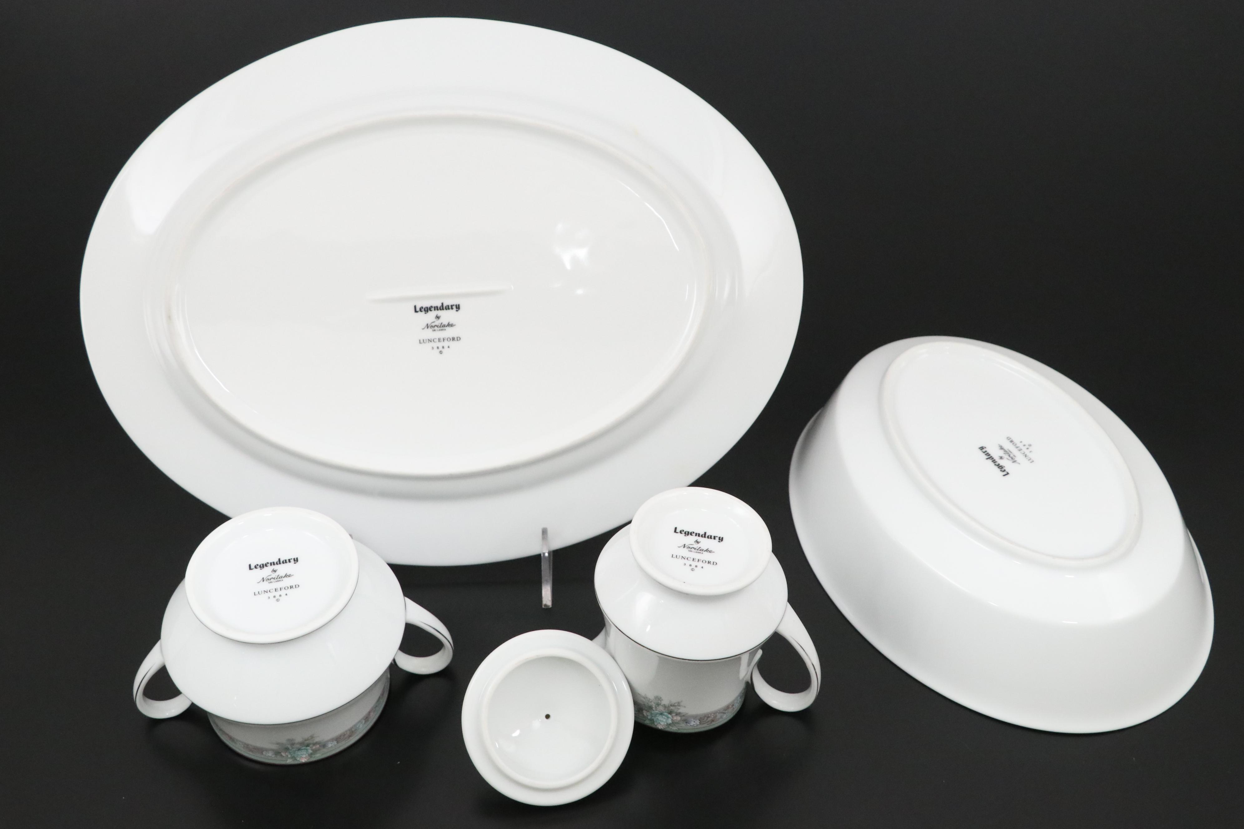 Noritake "Lunceford" Porcelain Dinnerware and Serveware, Late 20th Century