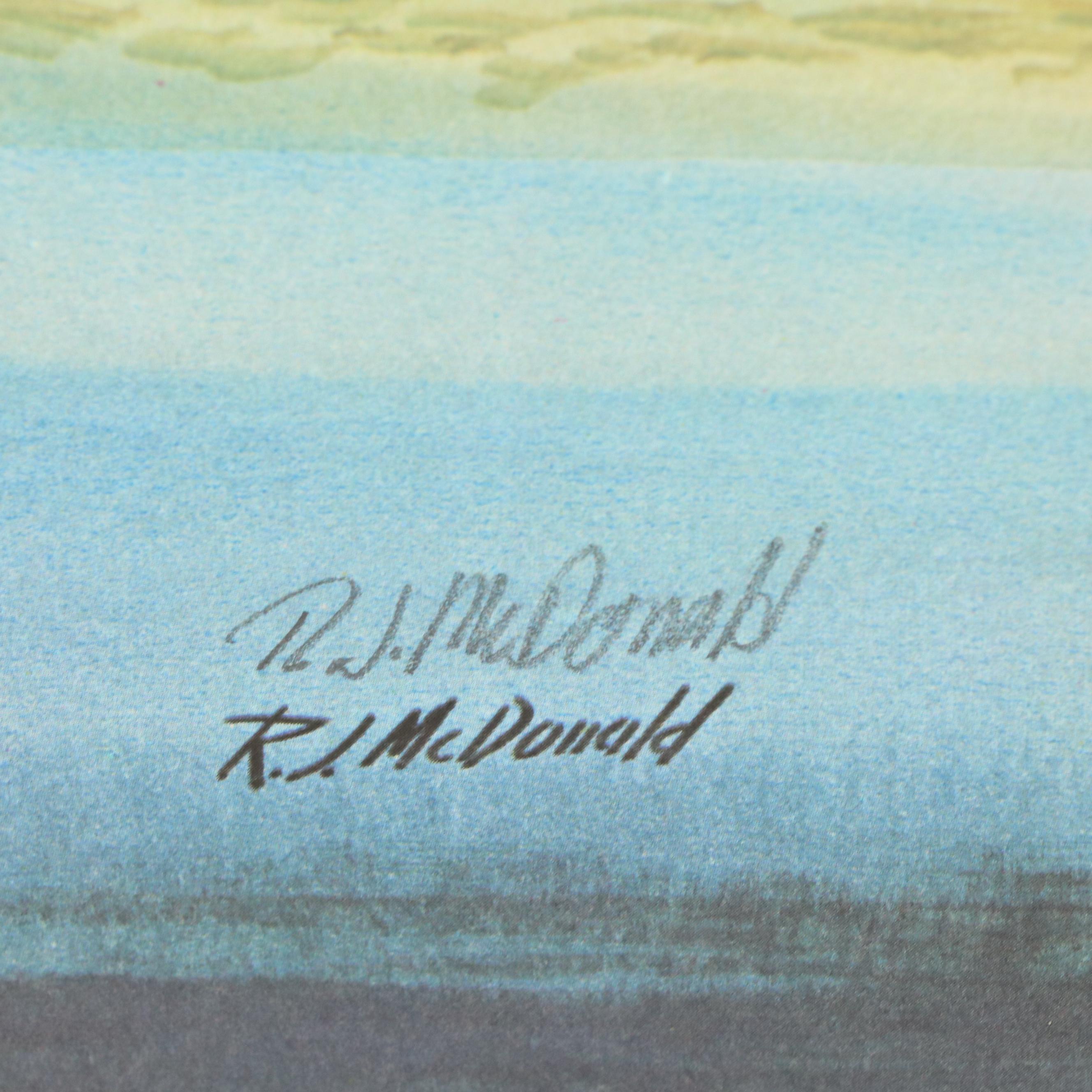 Ralph J. McDonald Offset Lithograph "The Raccoons"