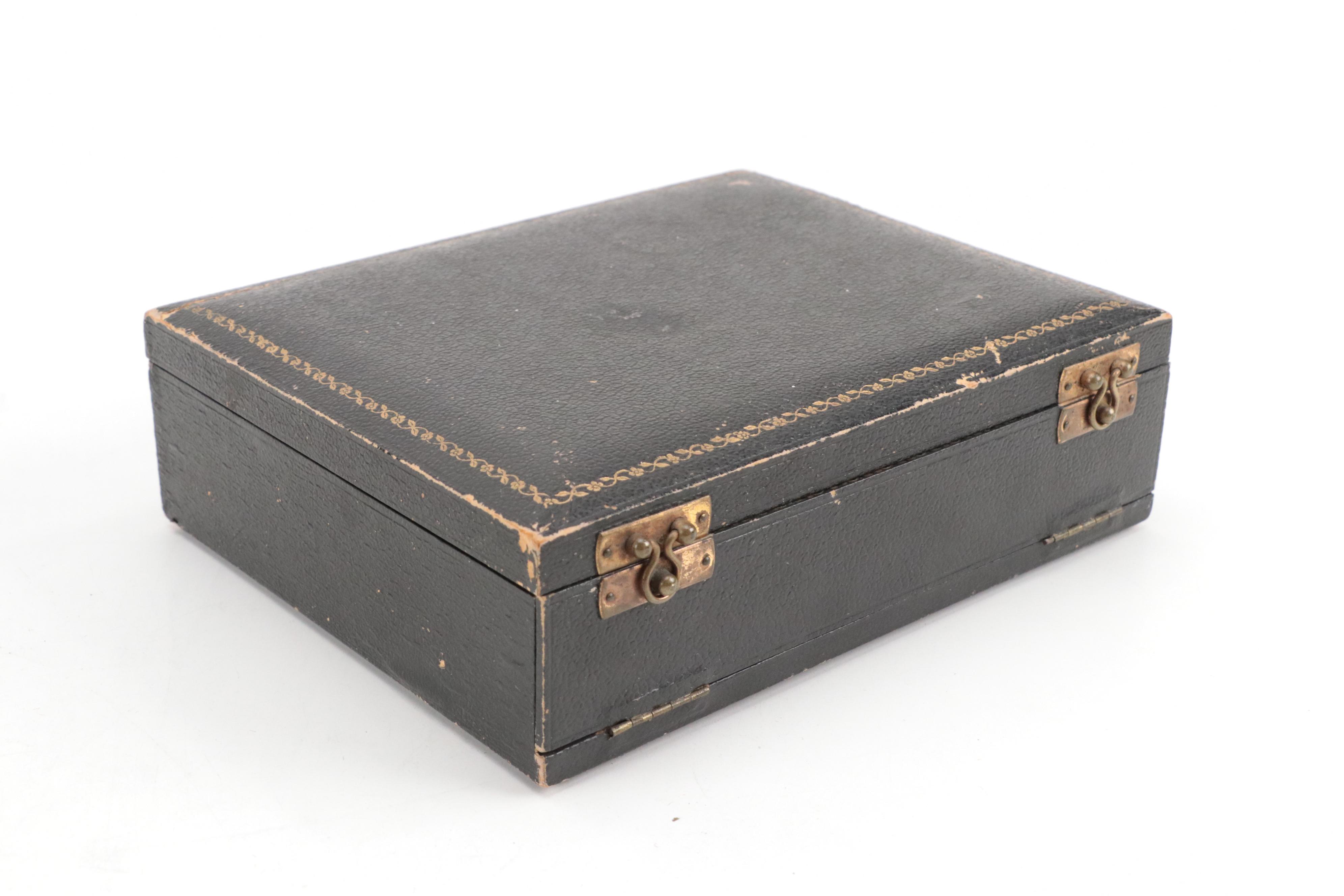 W G Sothers Ltd English Sterling and Tortoiseshell Clothes Brushes w/ Case, 1924