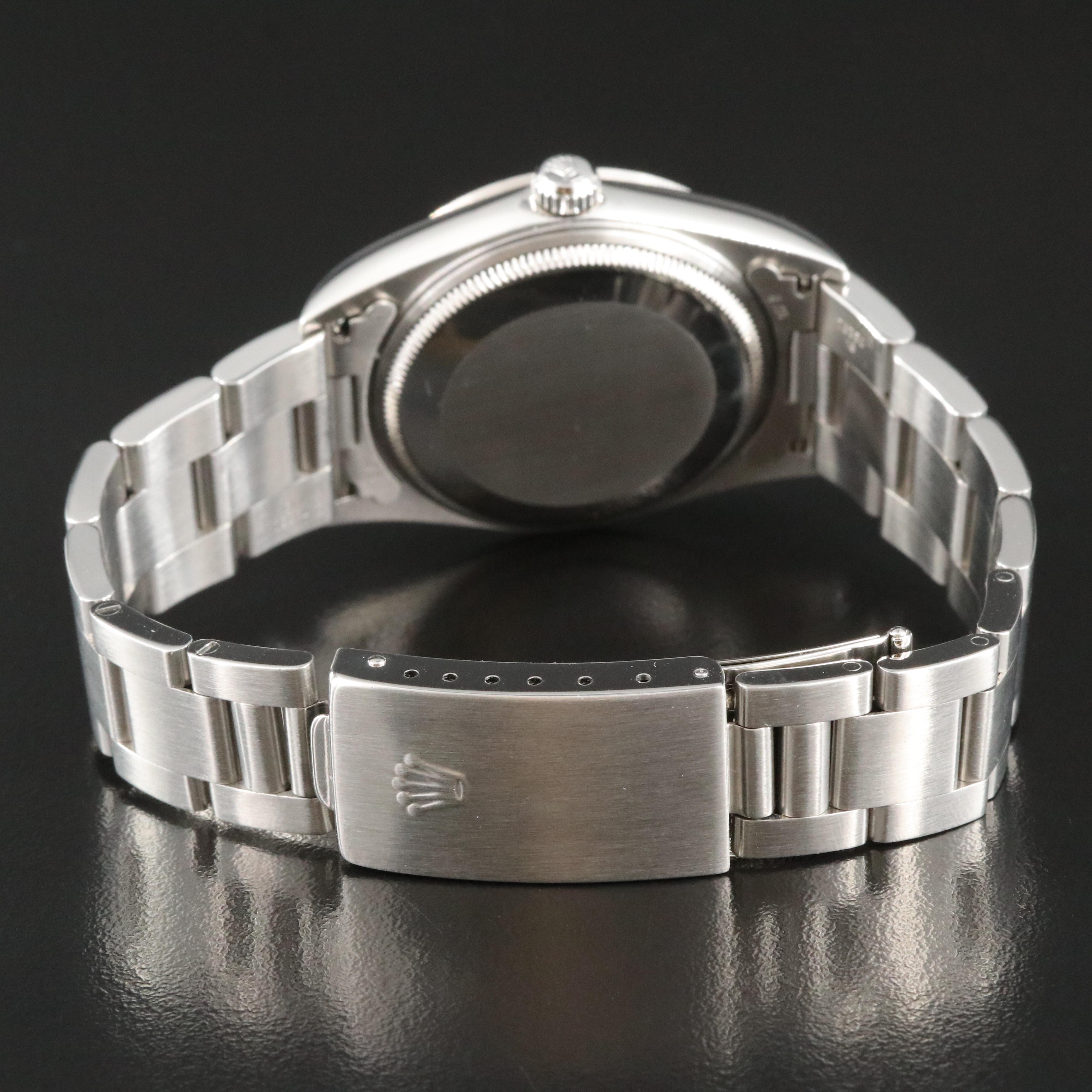 Rolex Air-King Steel Black Dial 34MM Automatic Watch