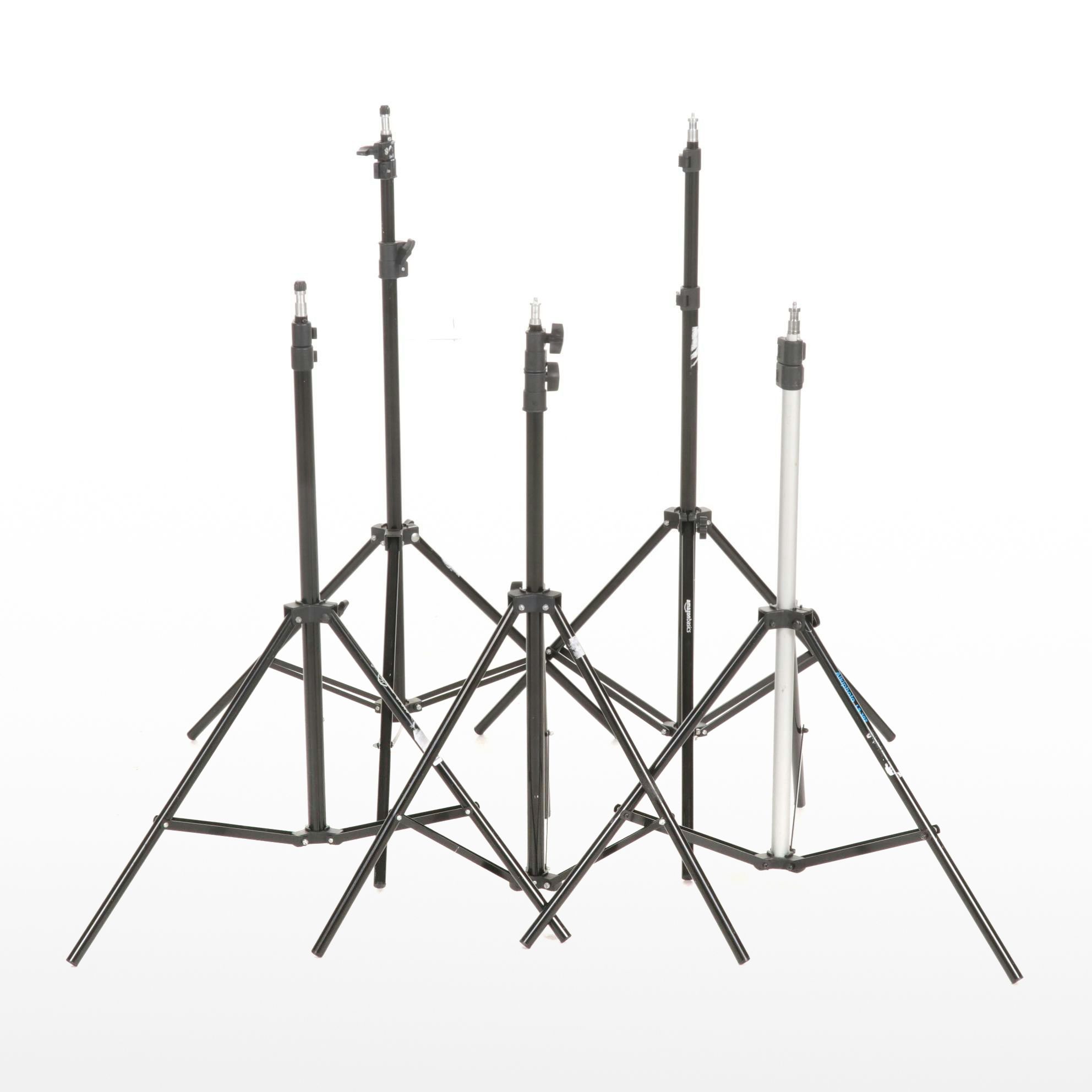 Five Studio Tripod Light Stands