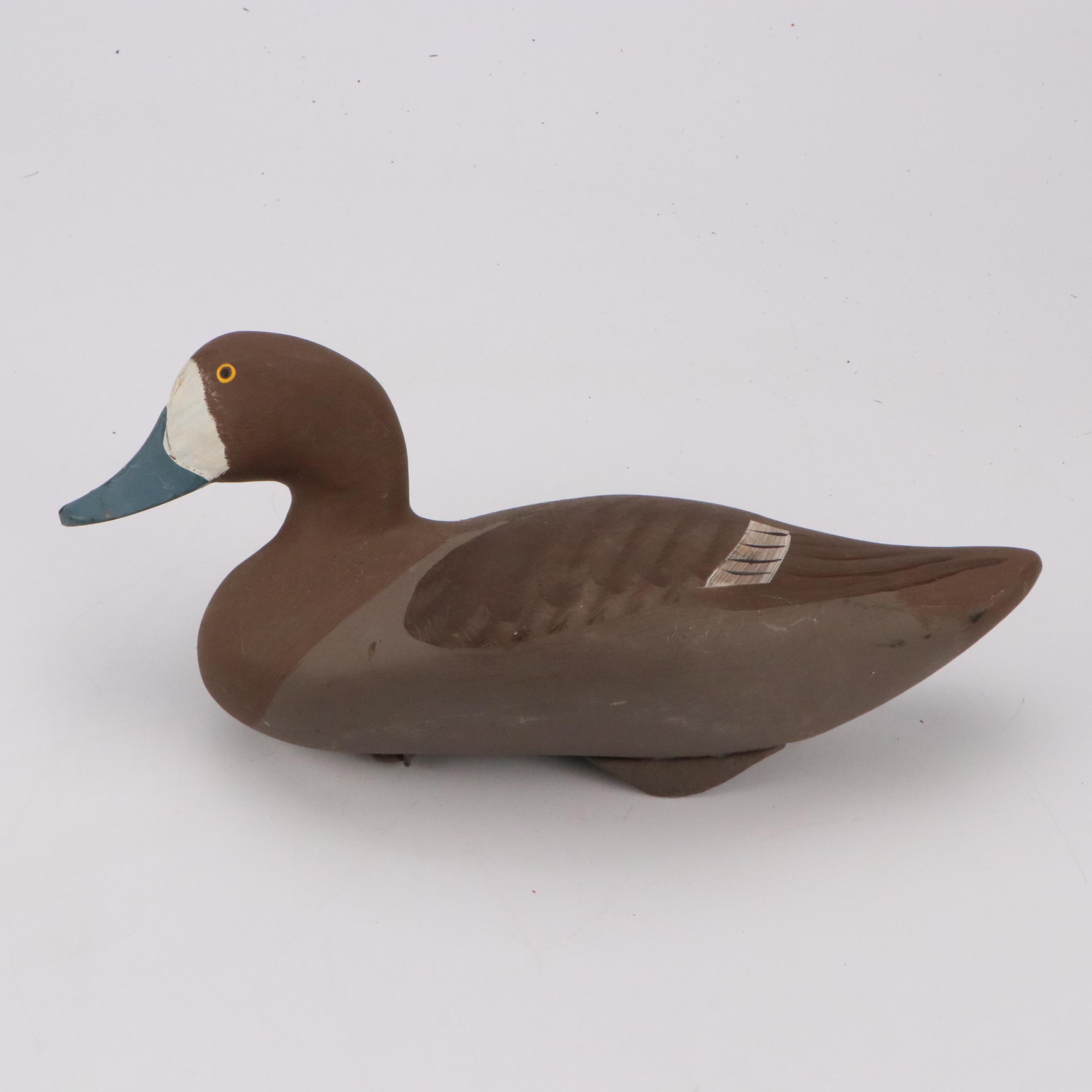 Signed Ruddy Duck Painted Wood Duck Decoy, Circa 1987