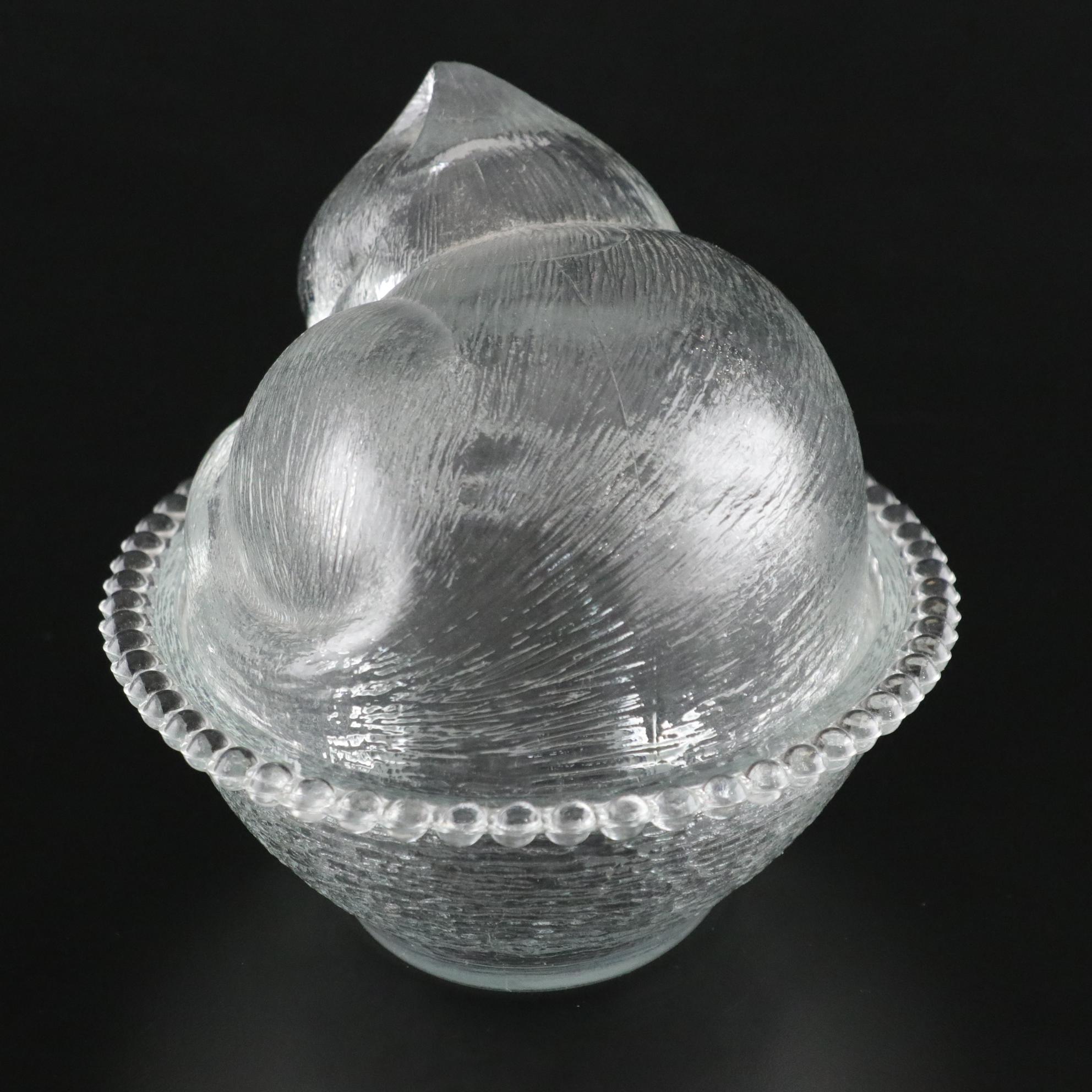 Indiana Glass Cat-on-Basket Box