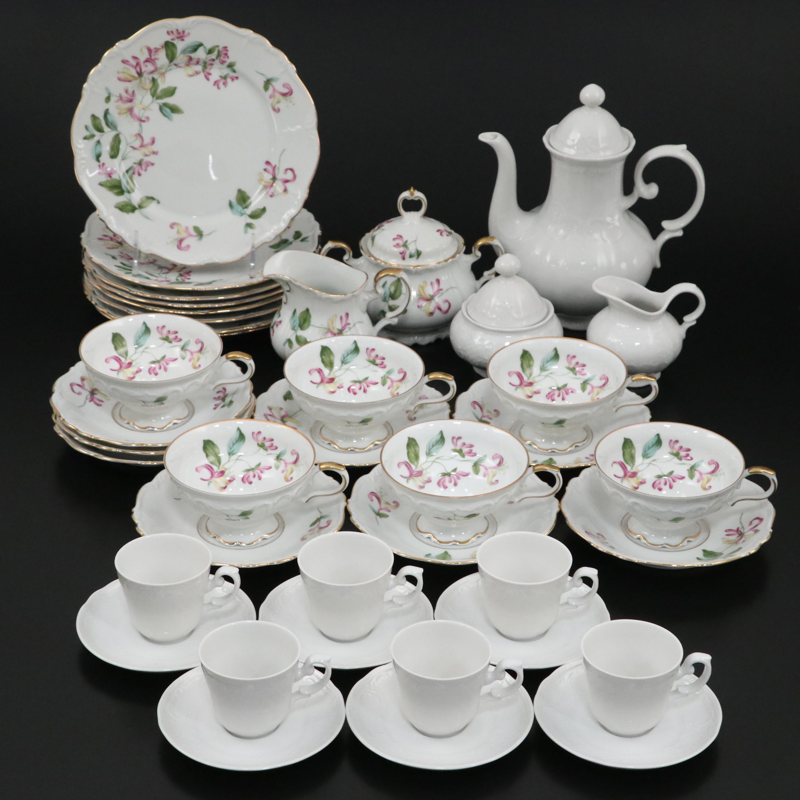 Eadelstein Porcelain "Honeysuckle" Dinnerware with Seltsmann Coffee Set
