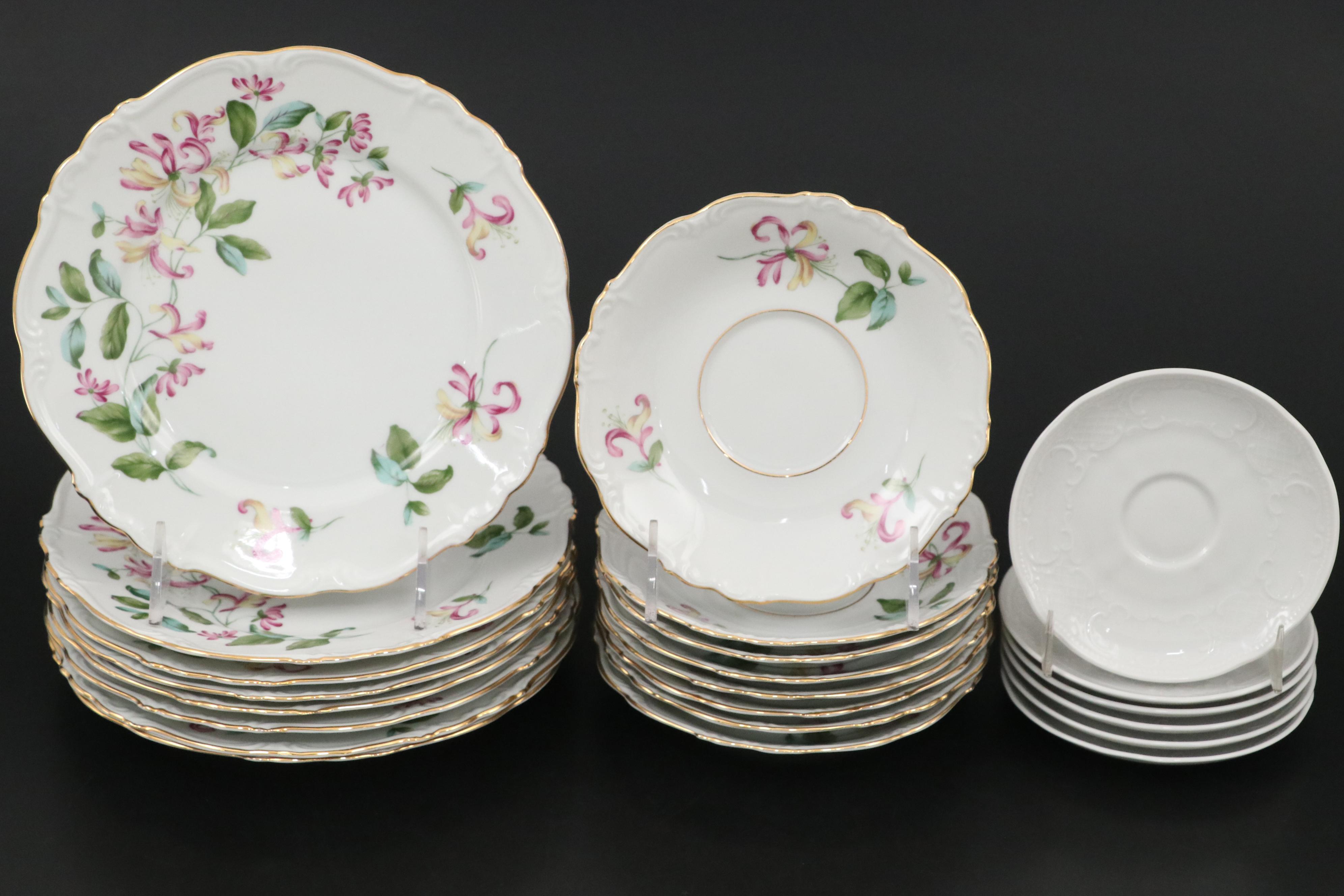 Eadelstein Porcelain "Honeysuckle" Dinnerware with Seltsmann Coffee Set