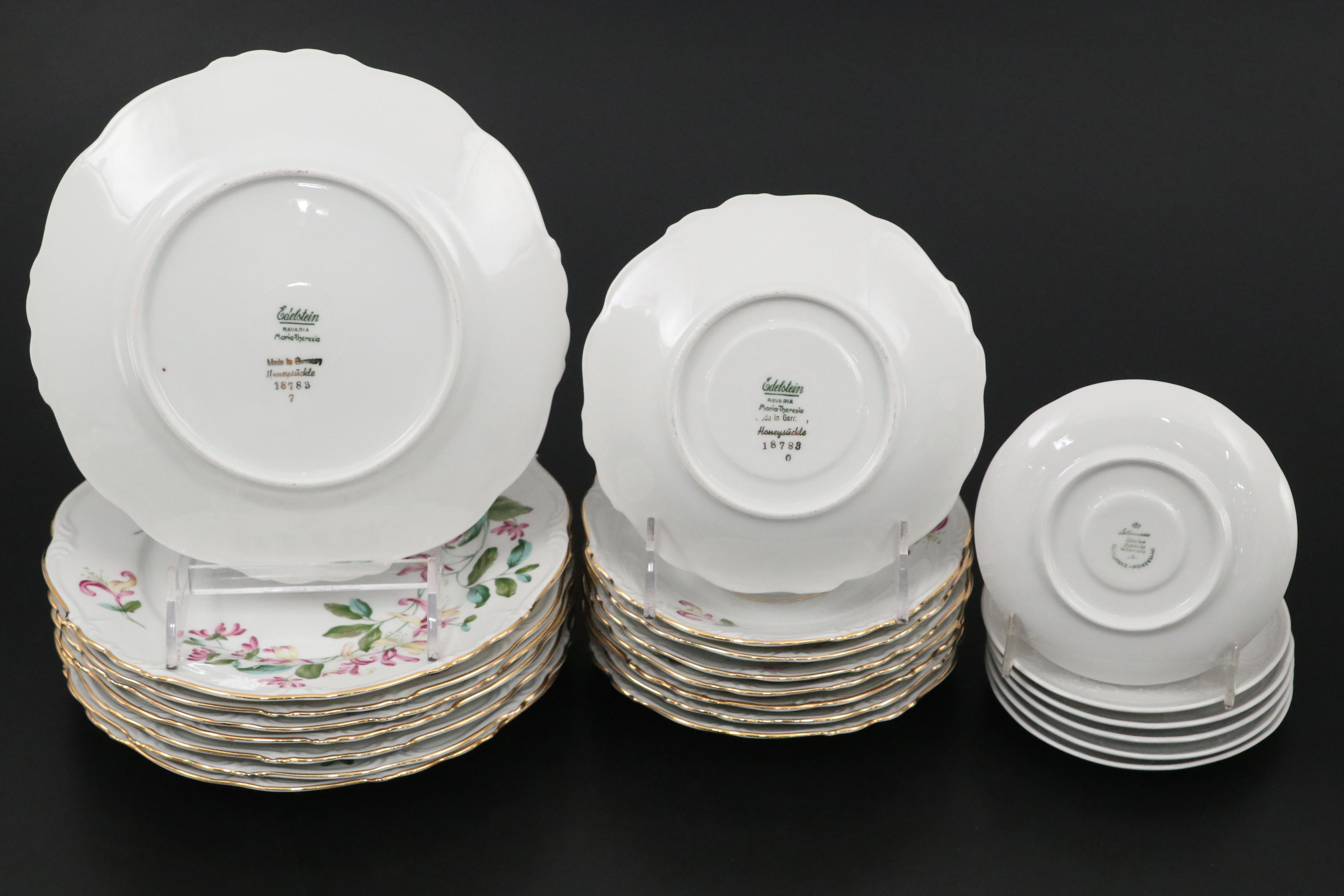 Eadelstein Porcelain "Honeysuckle" Dinnerware with Seltsmann Coffee Set