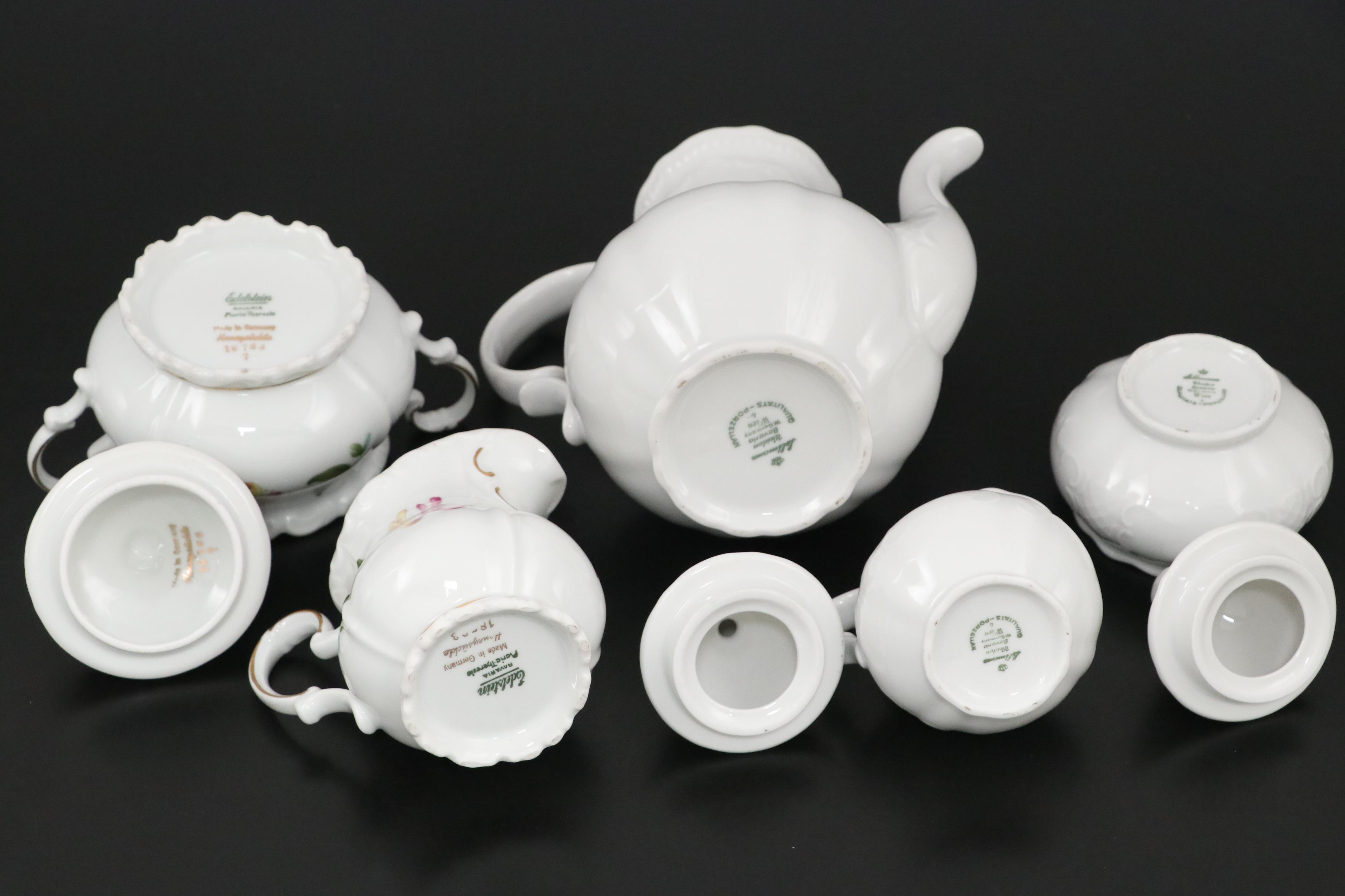 Eadelstein Porcelain "Honeysuckle" Dinnerware with Seltsmann Coffee Set