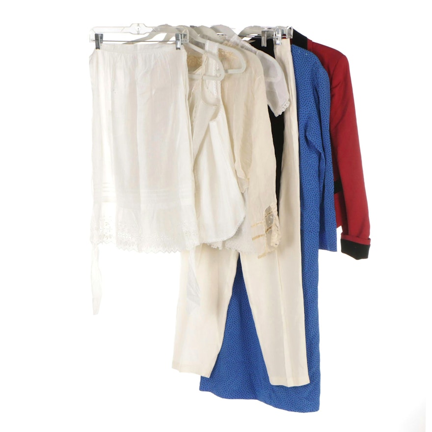 Ann Taylor Blazer, Private Collection Silk Midi Dress, GoSilk Trousers and More