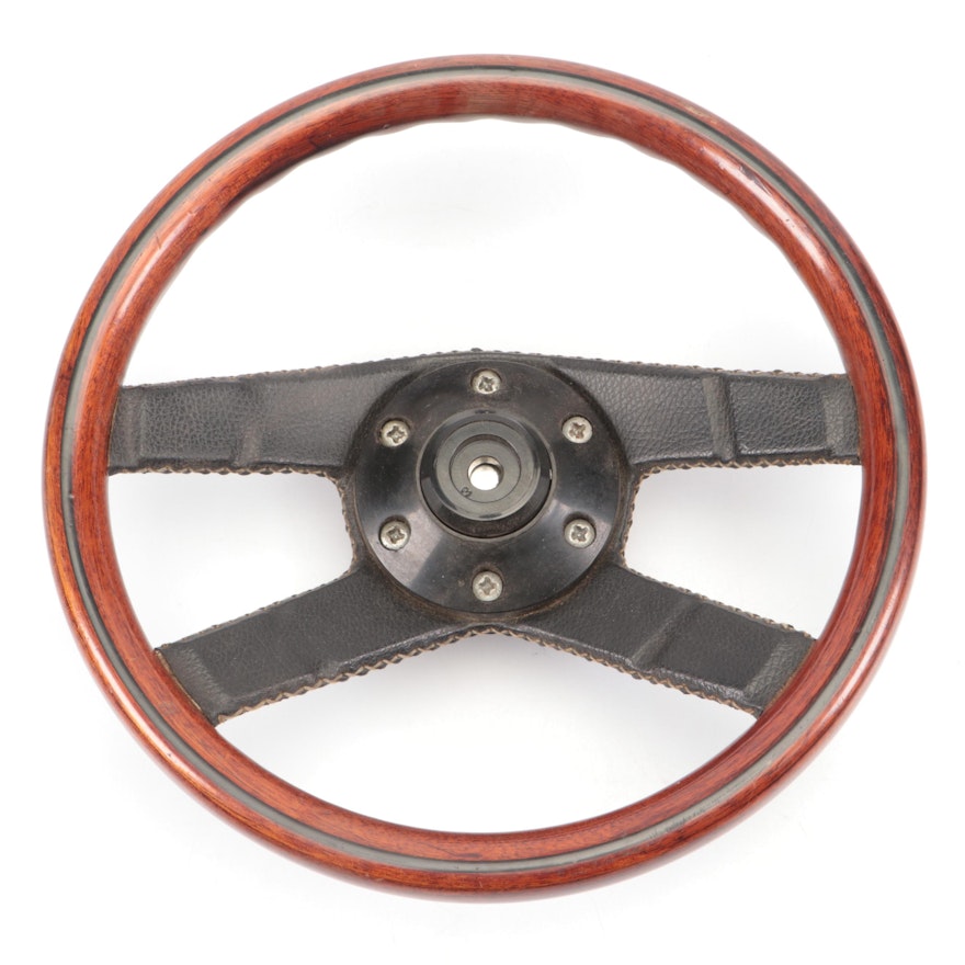 Renault Wood and Leather-Wrapped Steering Wheel