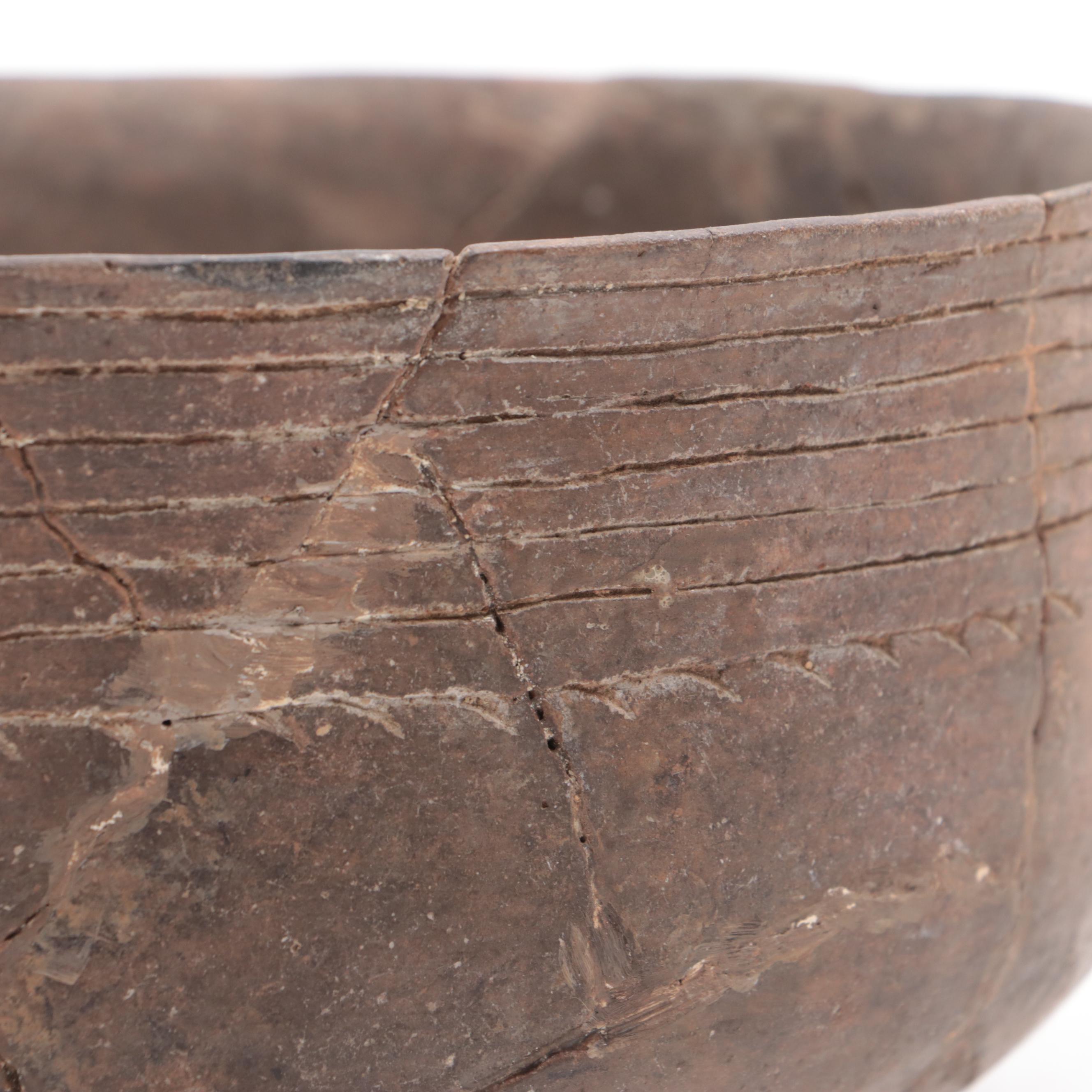 Caddo Type Incised Pottery Bowl