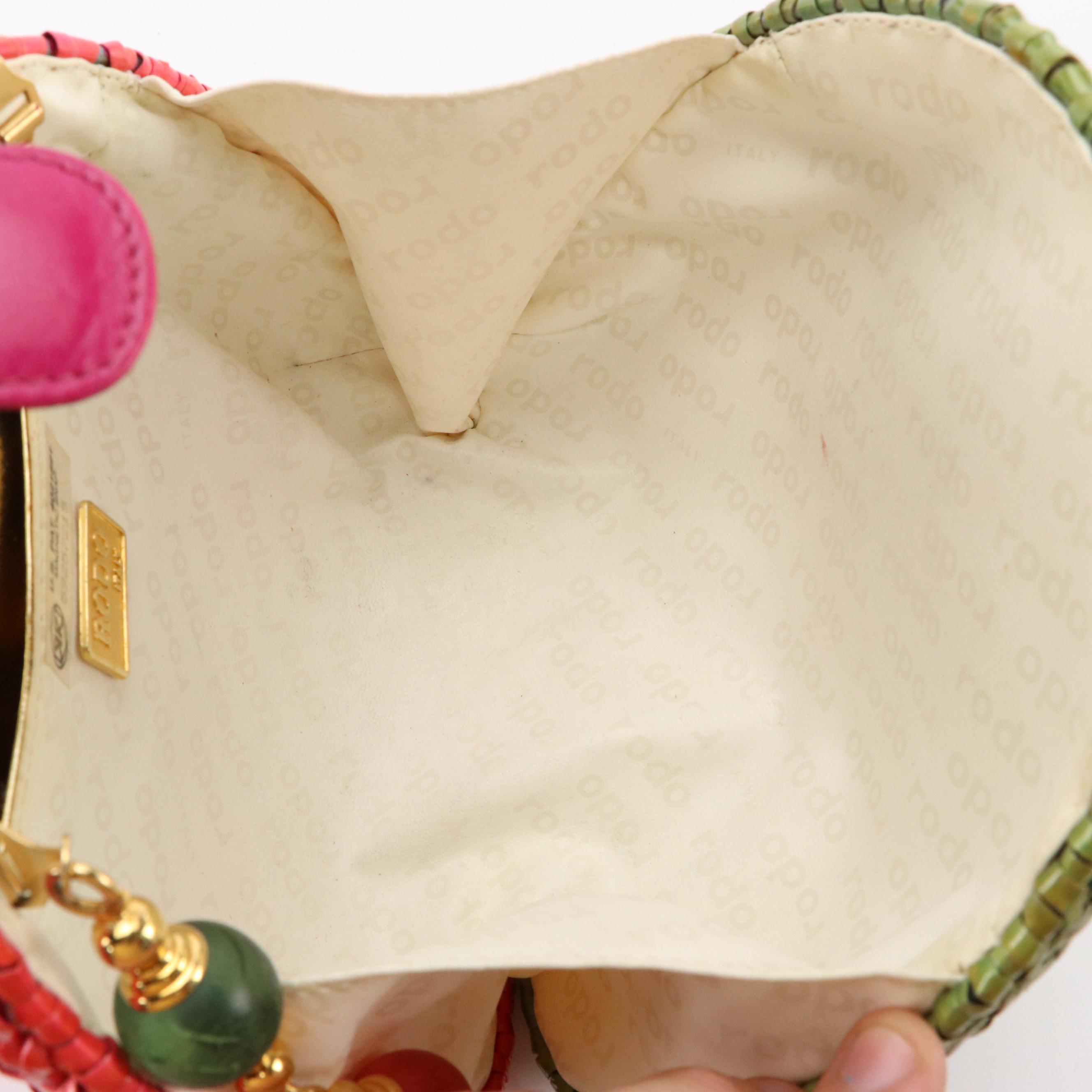 Timmy Woods Sculpted Hardshell and Rodo Woven Straw Convertible Crossbody Bags