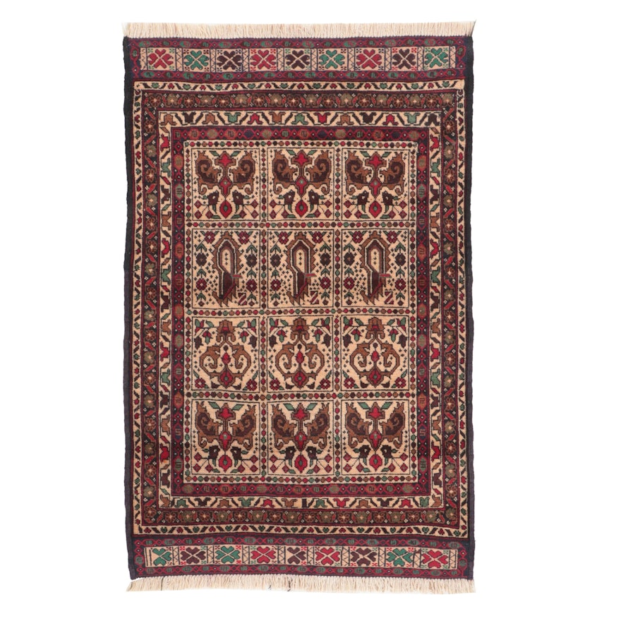 3'1 x 5' Hand-Knotted Afghan Baluch Area Rug