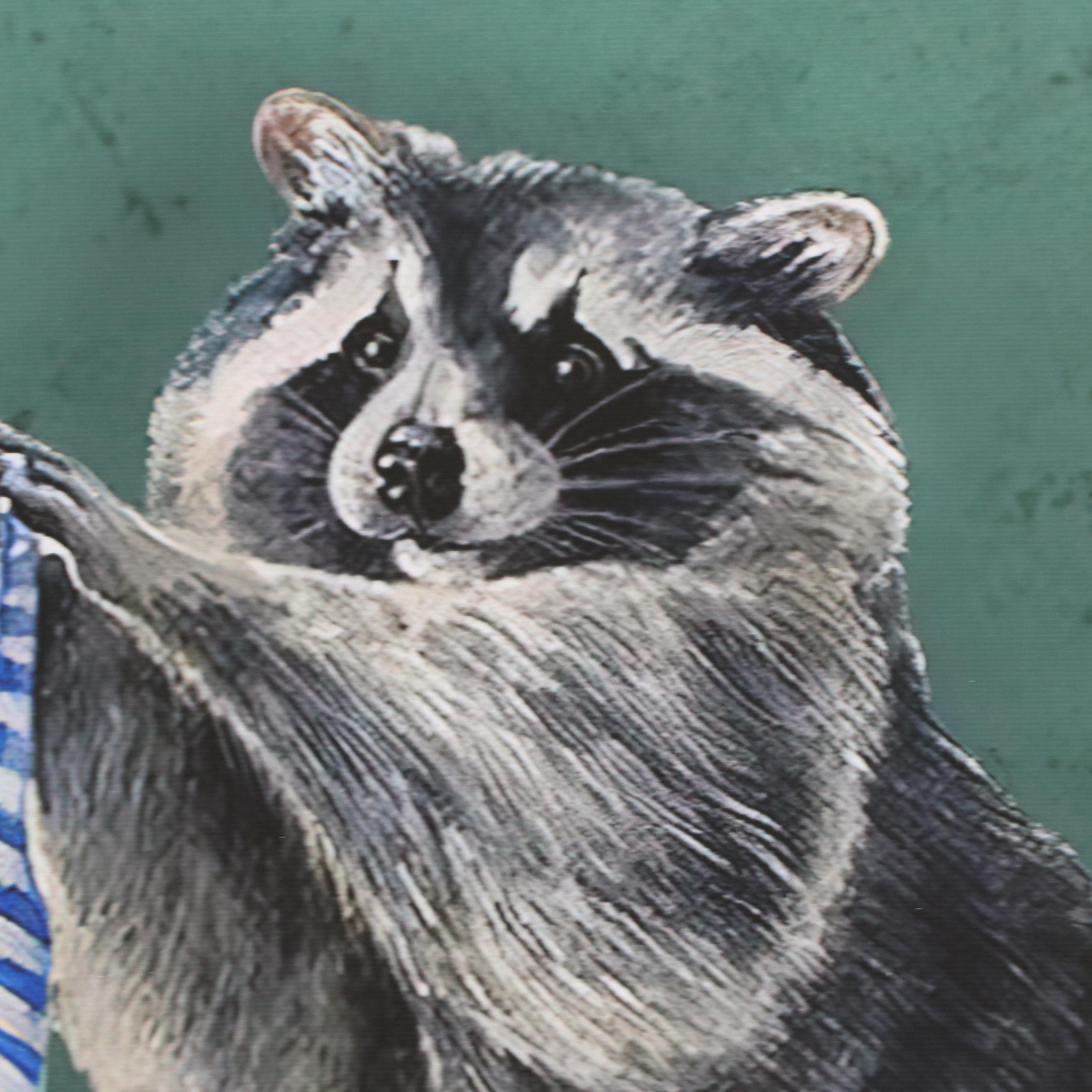 Giclée of Raccoon "Laundry Today or Naked Tomorrow"