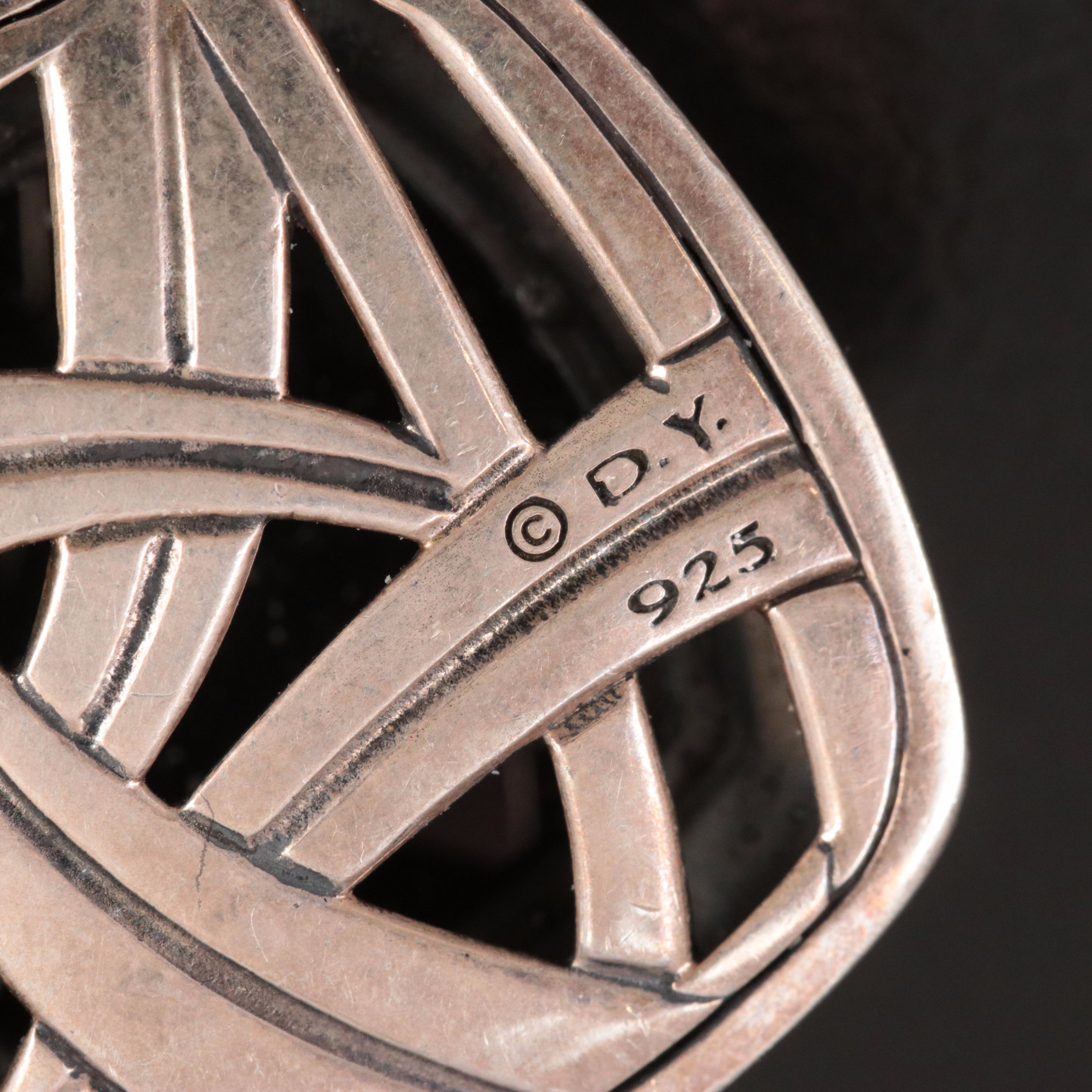 David Yurman Albion Sterling Hematite Enhancer Pendant