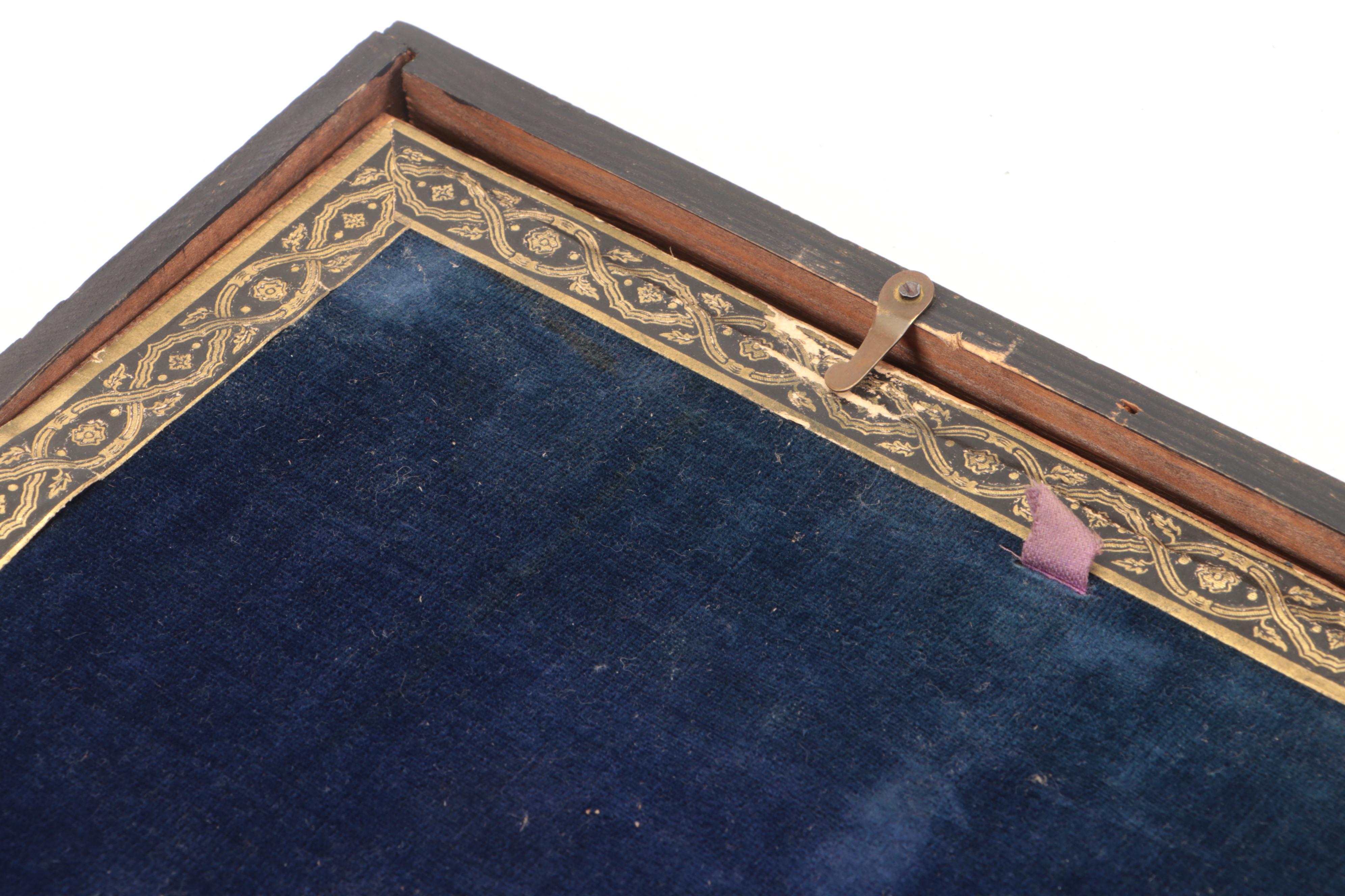 Victorian Lap Desk with Renaissance Style Printed Design on the Lid, 19th C
