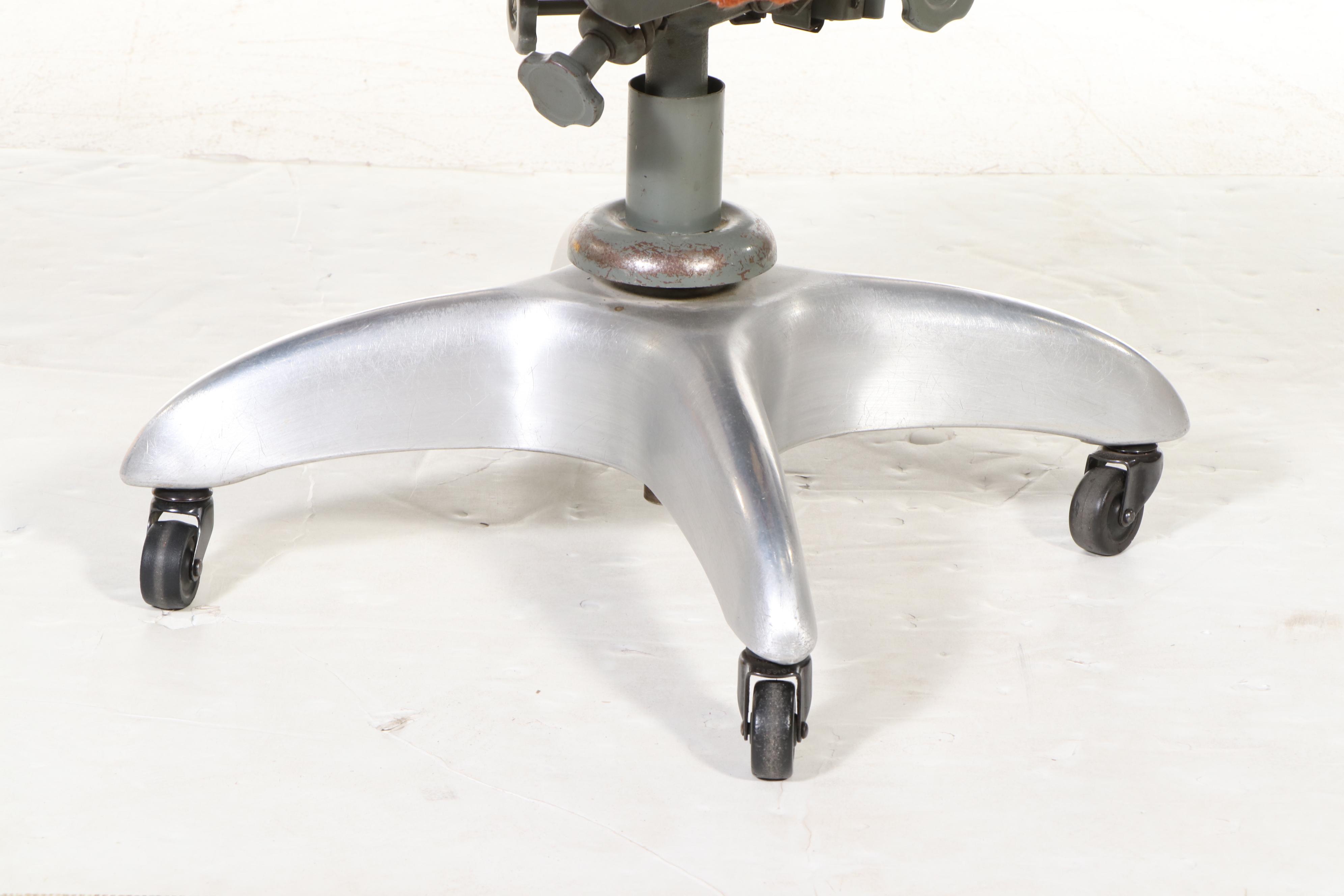 The General Fireproofing Co. Mid Century Modern Upholstered Metal Typist's Chair