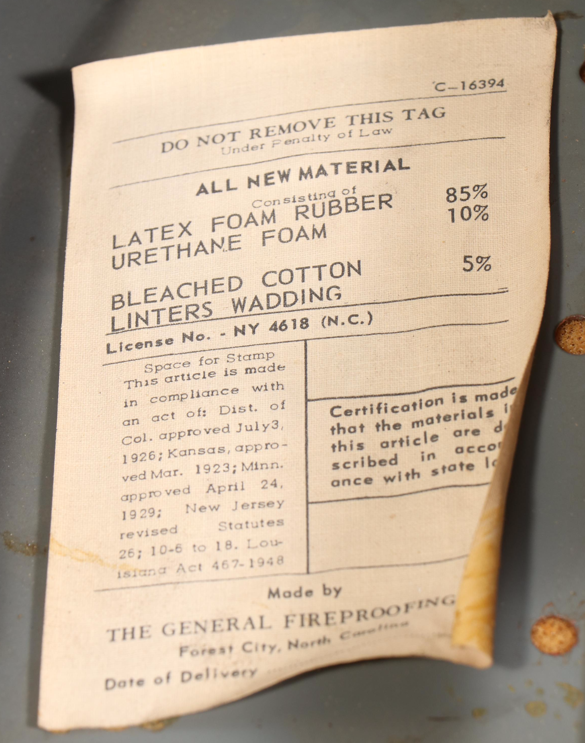 The General Fireproofing Co. Mid Century Modern Upholstered Metal Typist's Chair