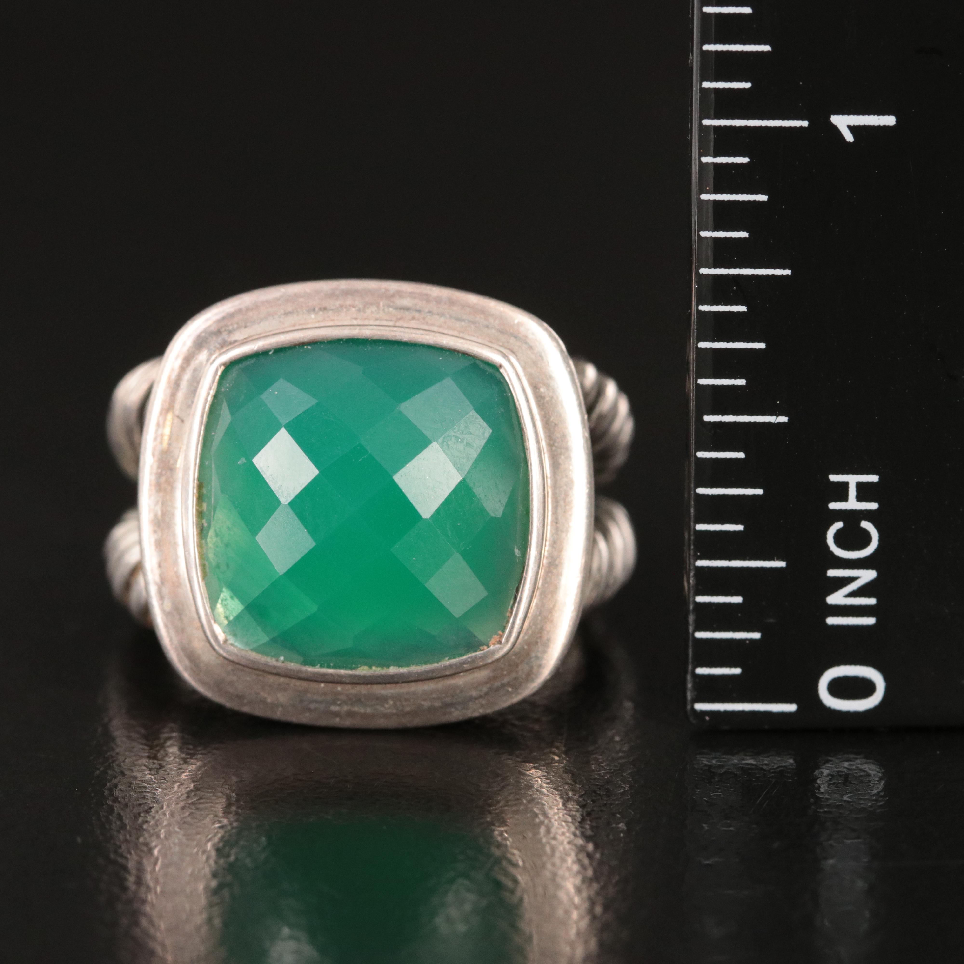 David Yurman Albion Sterling Chalcedony Ring