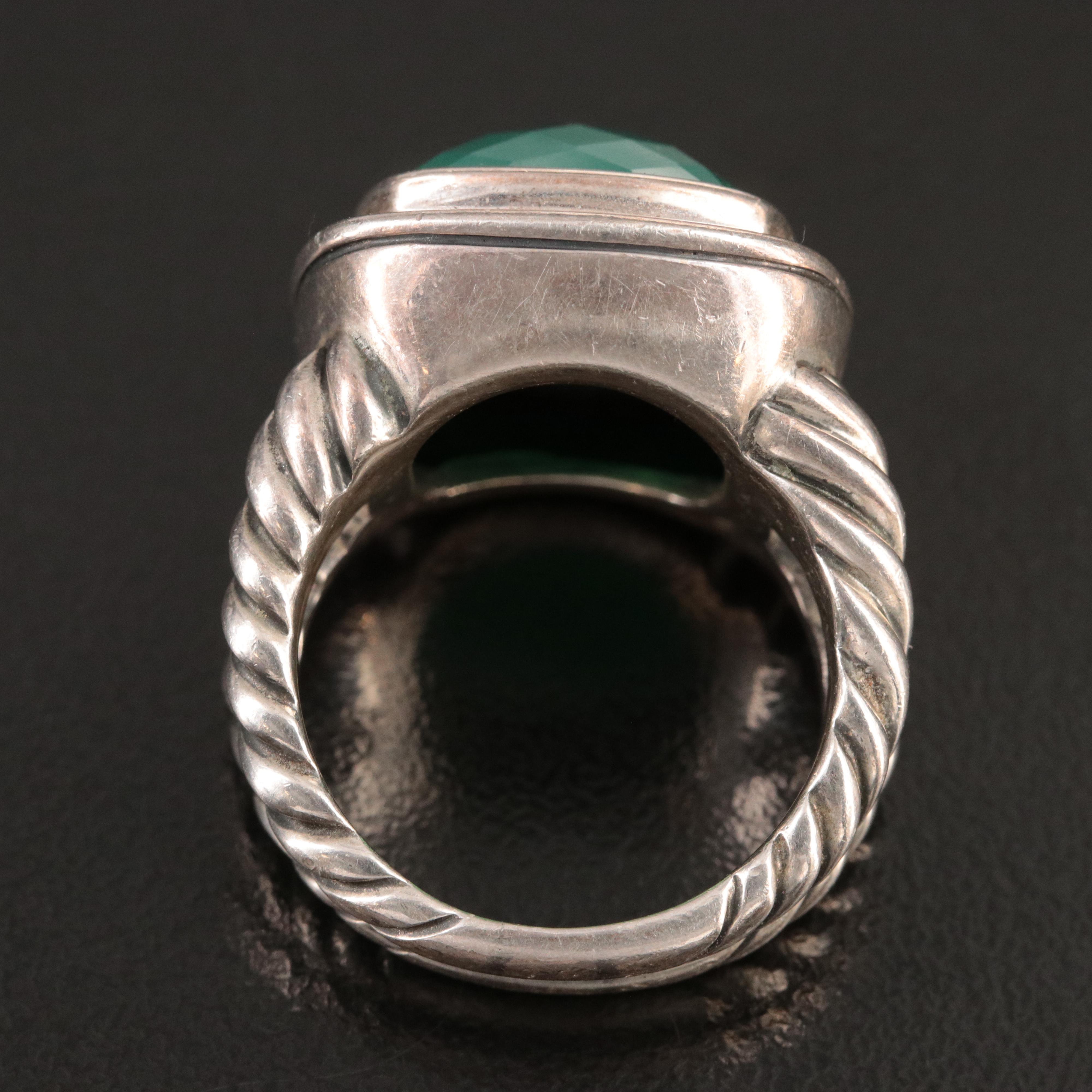David Yurman Albion Sterling Chalcedony Ring