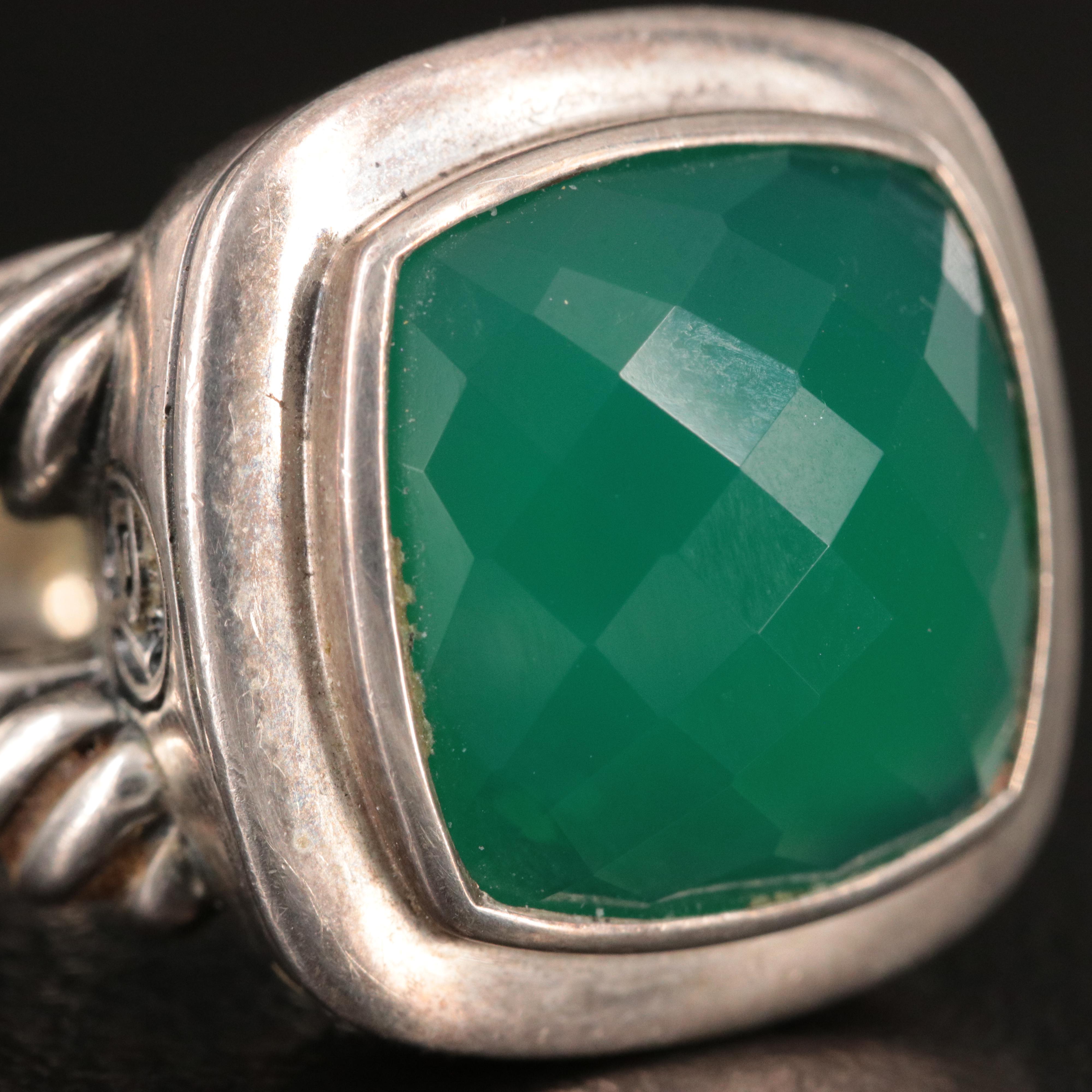 David Yurman Albion Sterling Chalcedony Ring