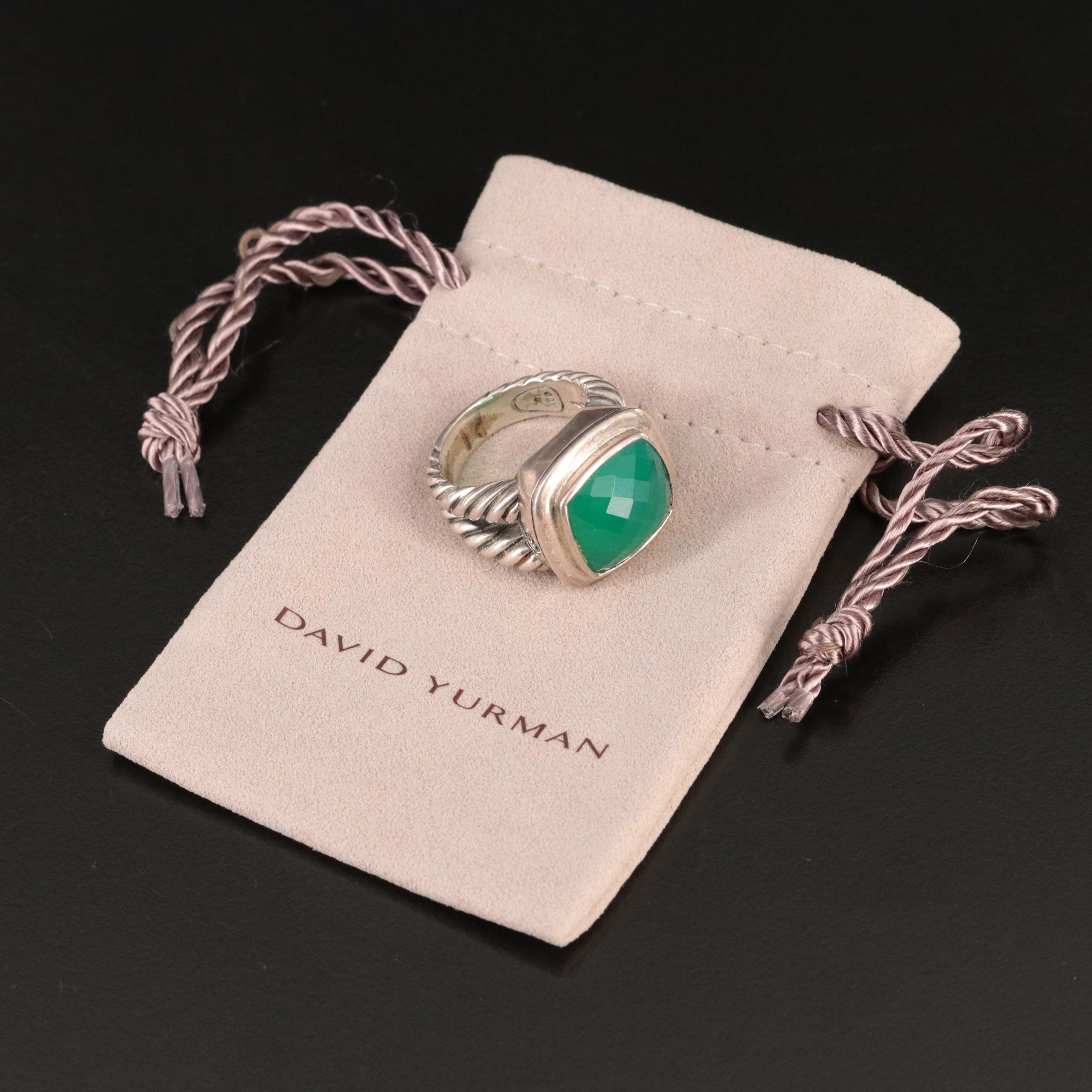 David Yurman Albion Sterling Chalcedony Ring