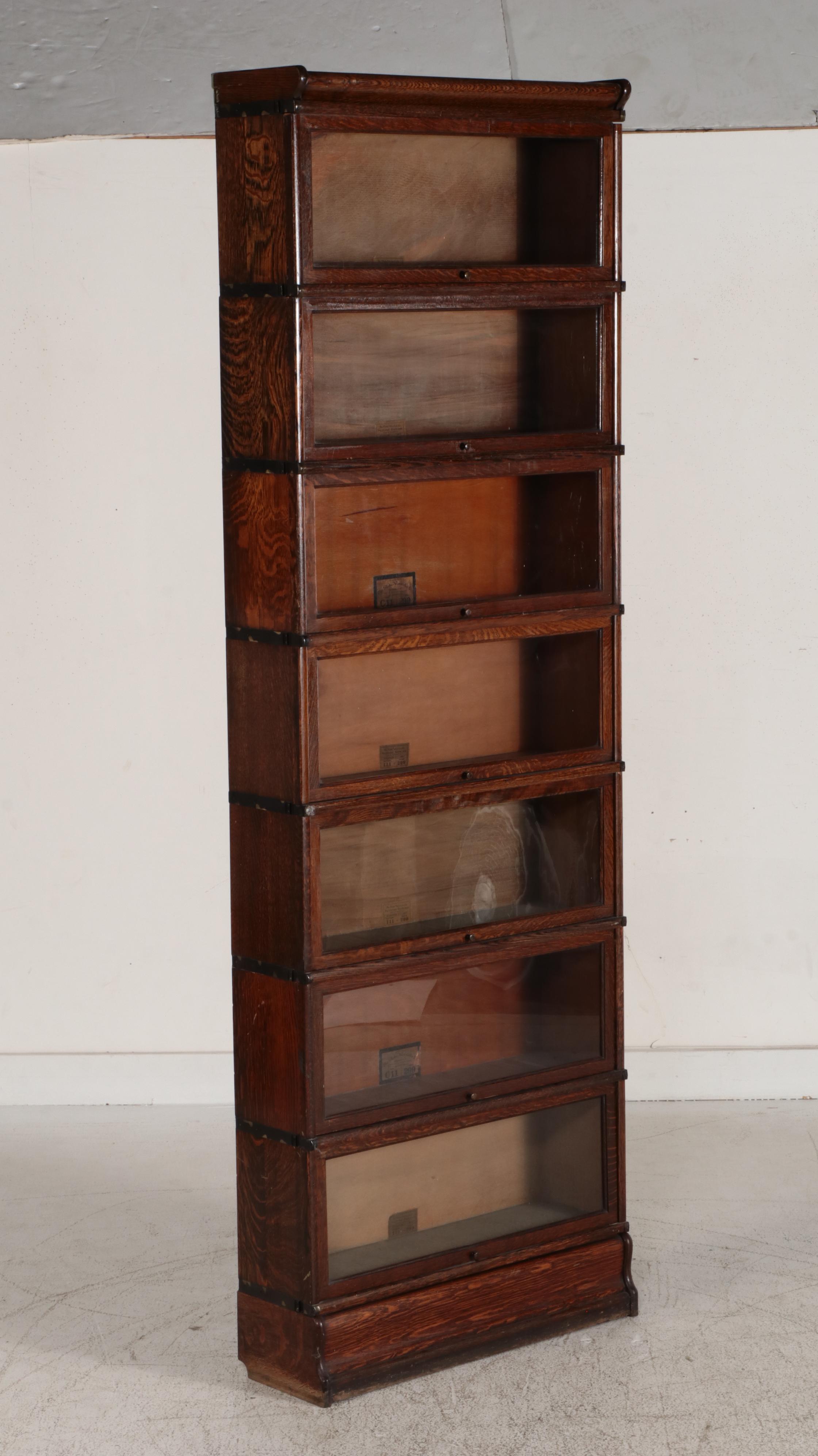 Globe-Wernicke Oak Seven-Stack Barrister's Bookcase, Early 20th Century