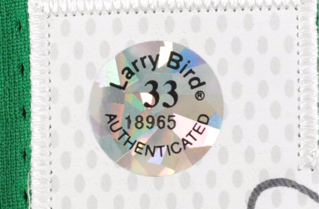 Larry Bird Signed Adidas Hardwood Classics Boston Celtics Basketball Jersey