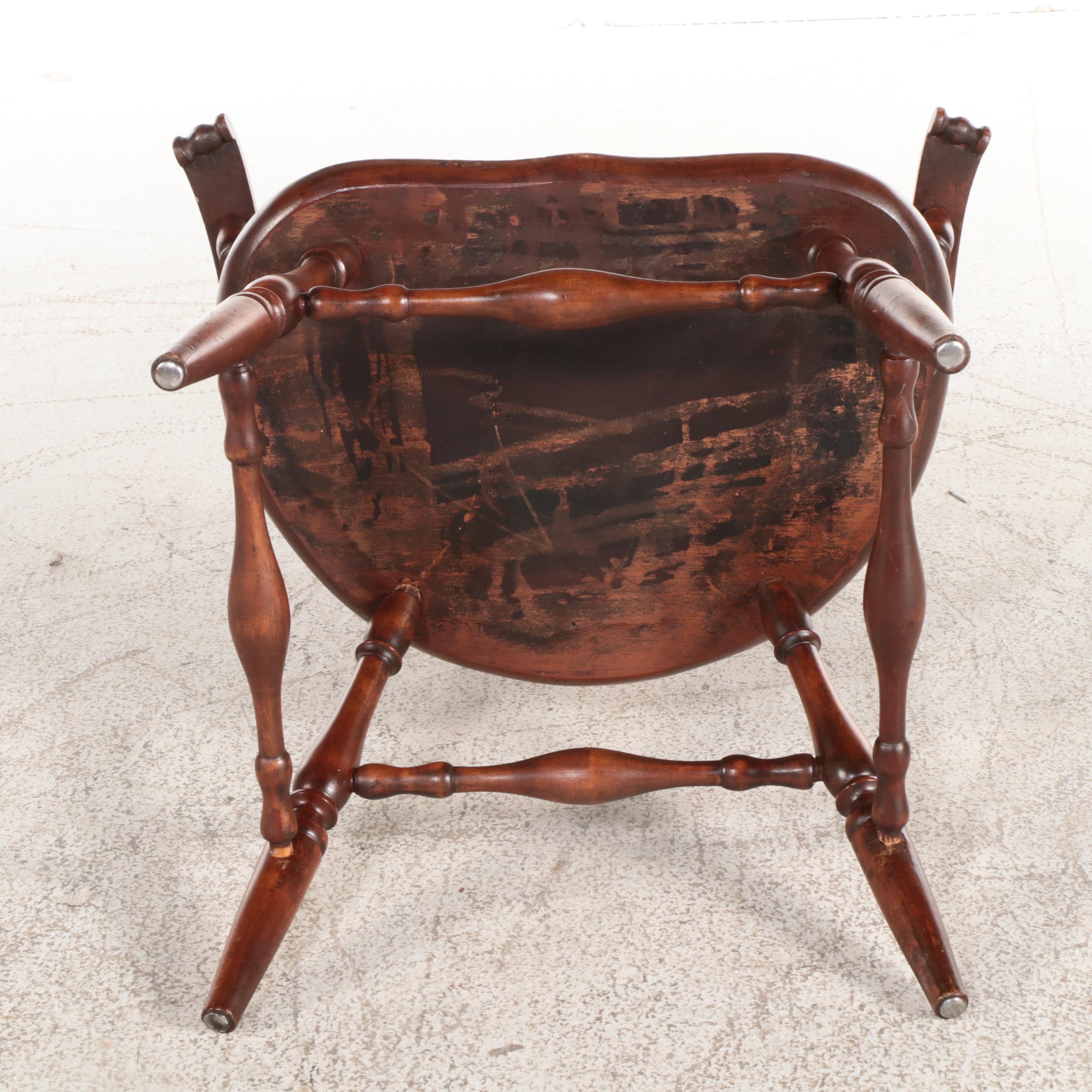 Four American Colonial Style Sack-Back and Knuckle-Arm Windsor Armchairs