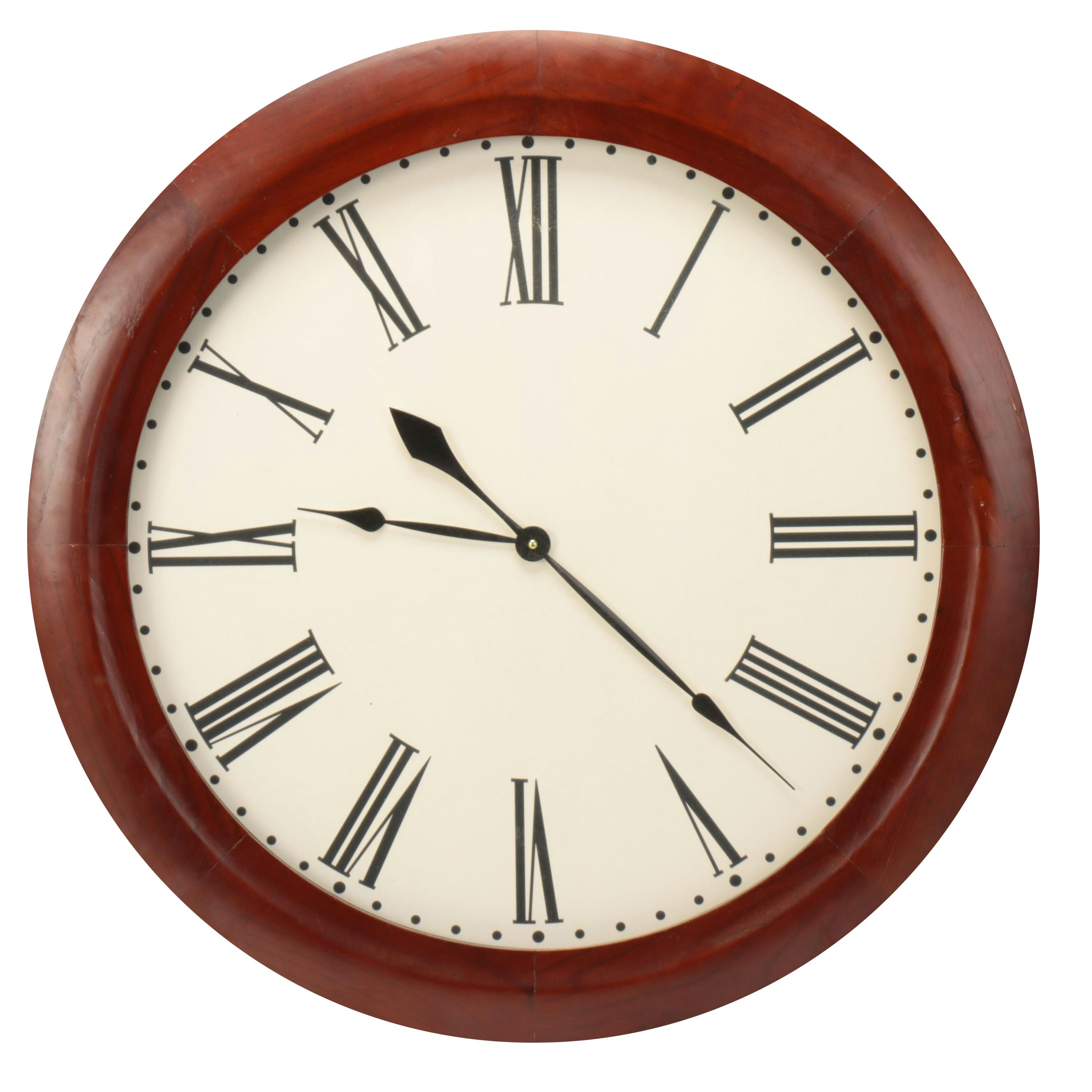 Handmade Cross-Stitch Sampler with Wall Clock