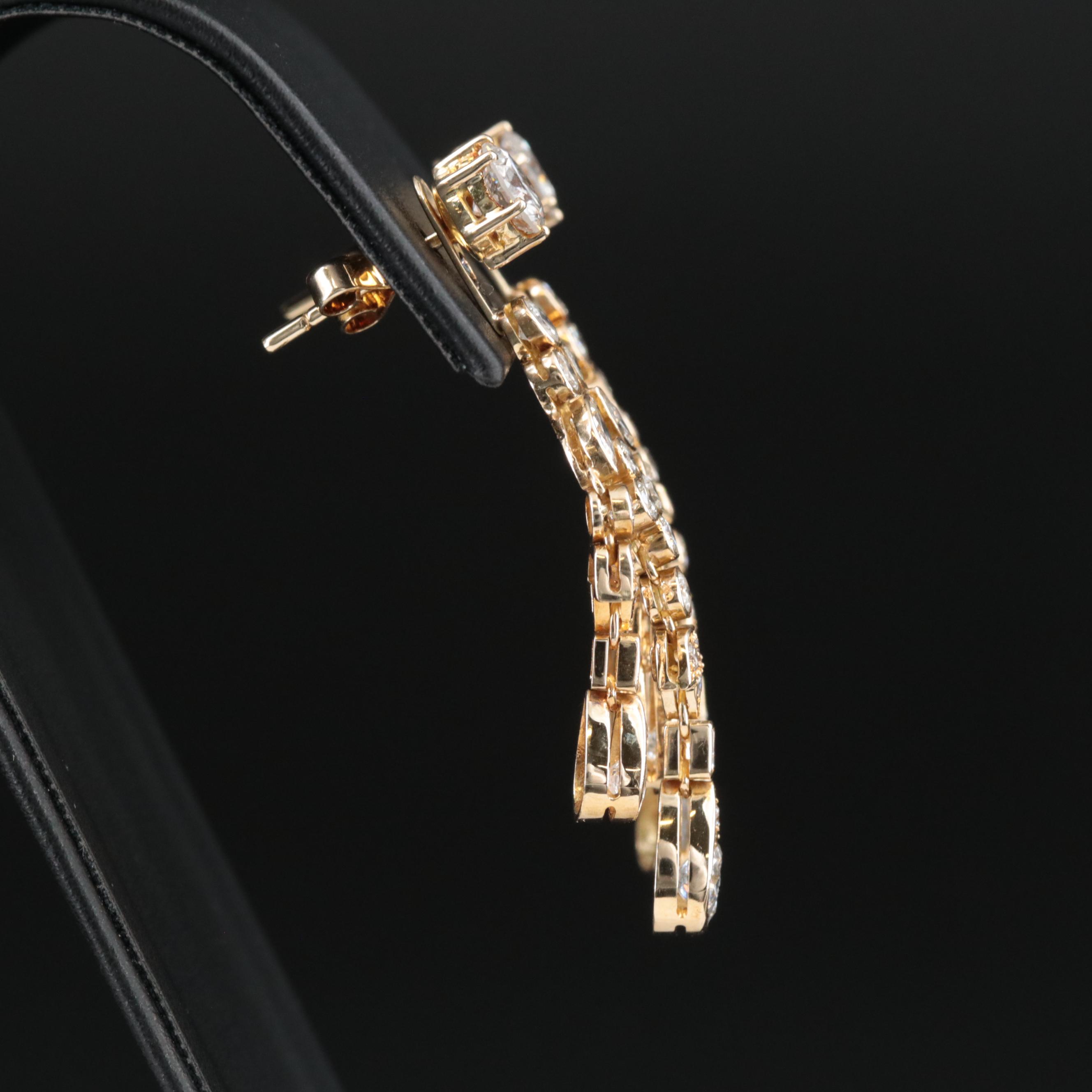 14K 6.73 CTW Diamond Stud and Girandole Enhancer Earring Set