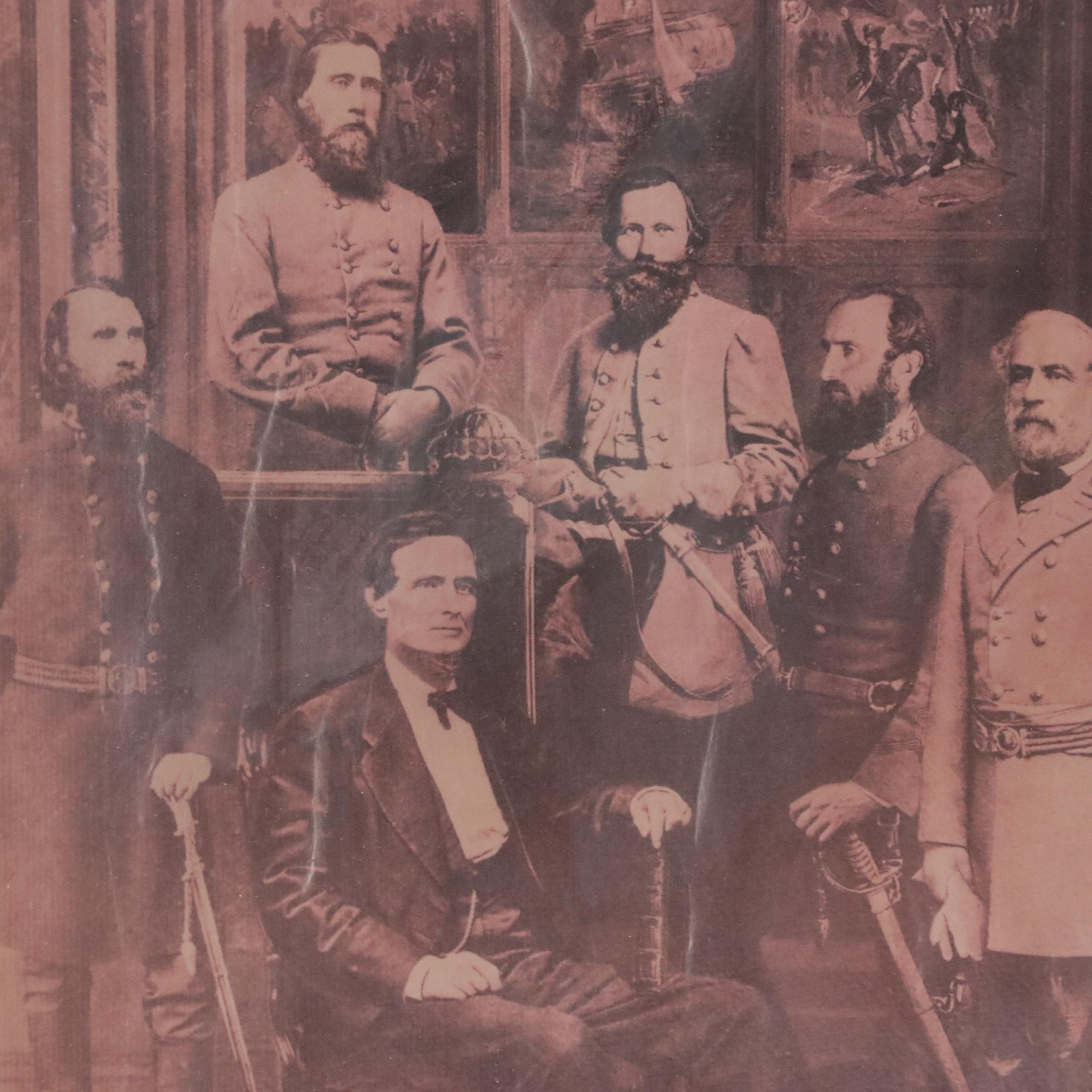 Offset Lithograph of Confederate Generals